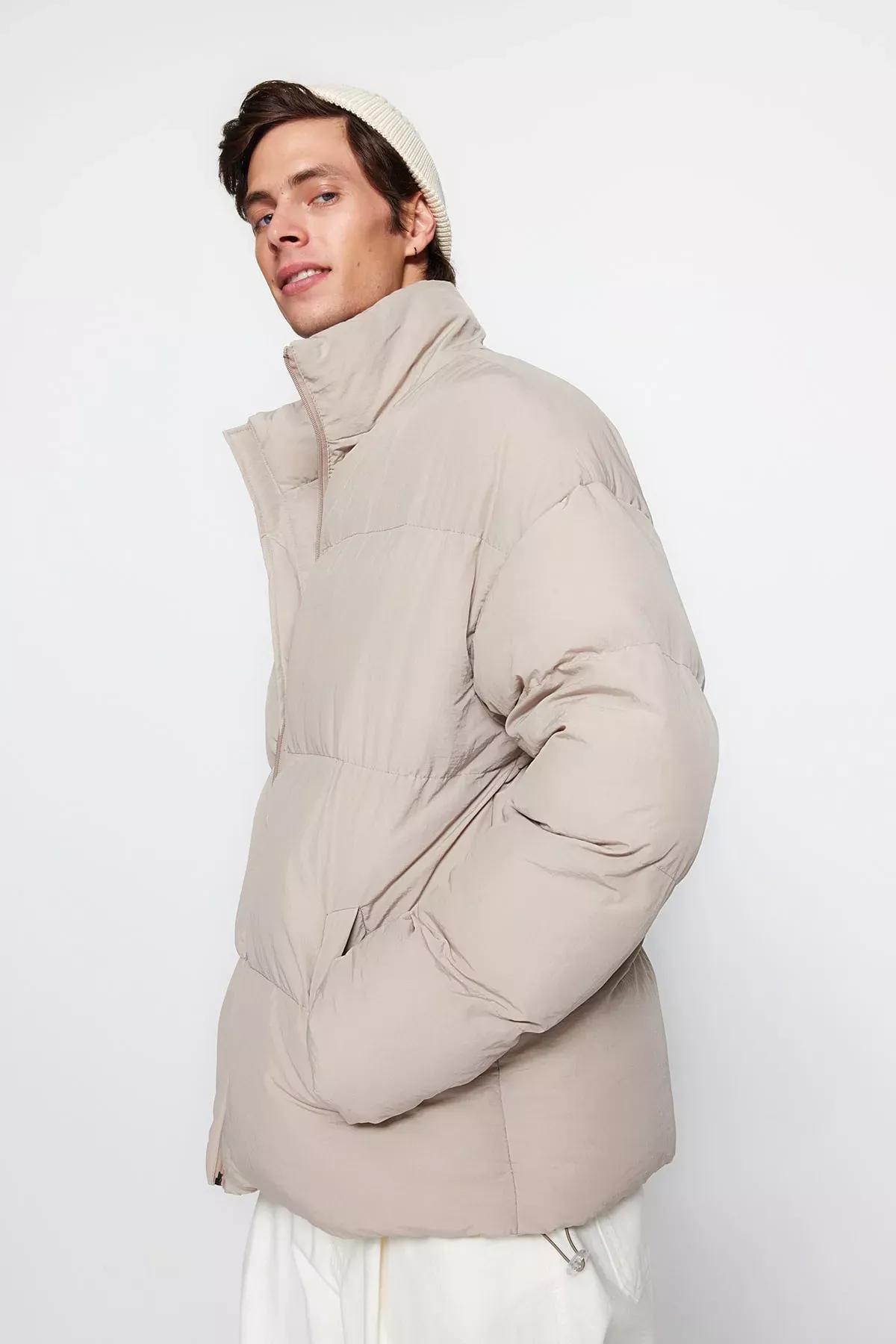 Beige Puffer Jacket, Rock, medium