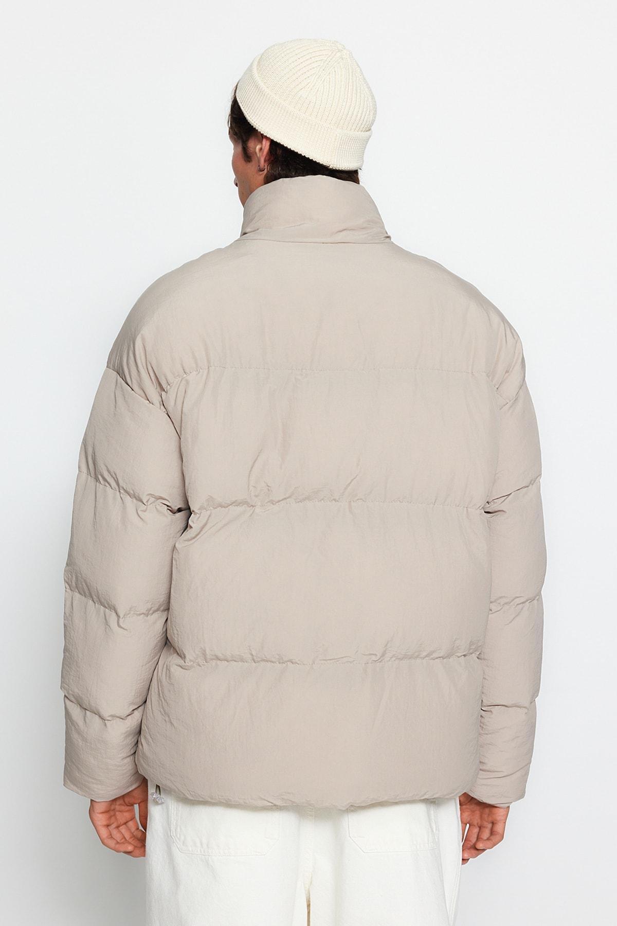 Beige Puffer Jacket, , large image number 5