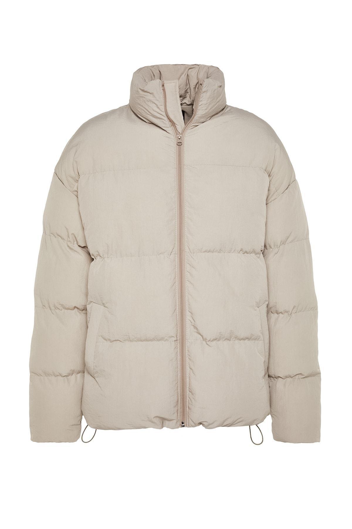 Beige Puffer Jacket, , large image number 7