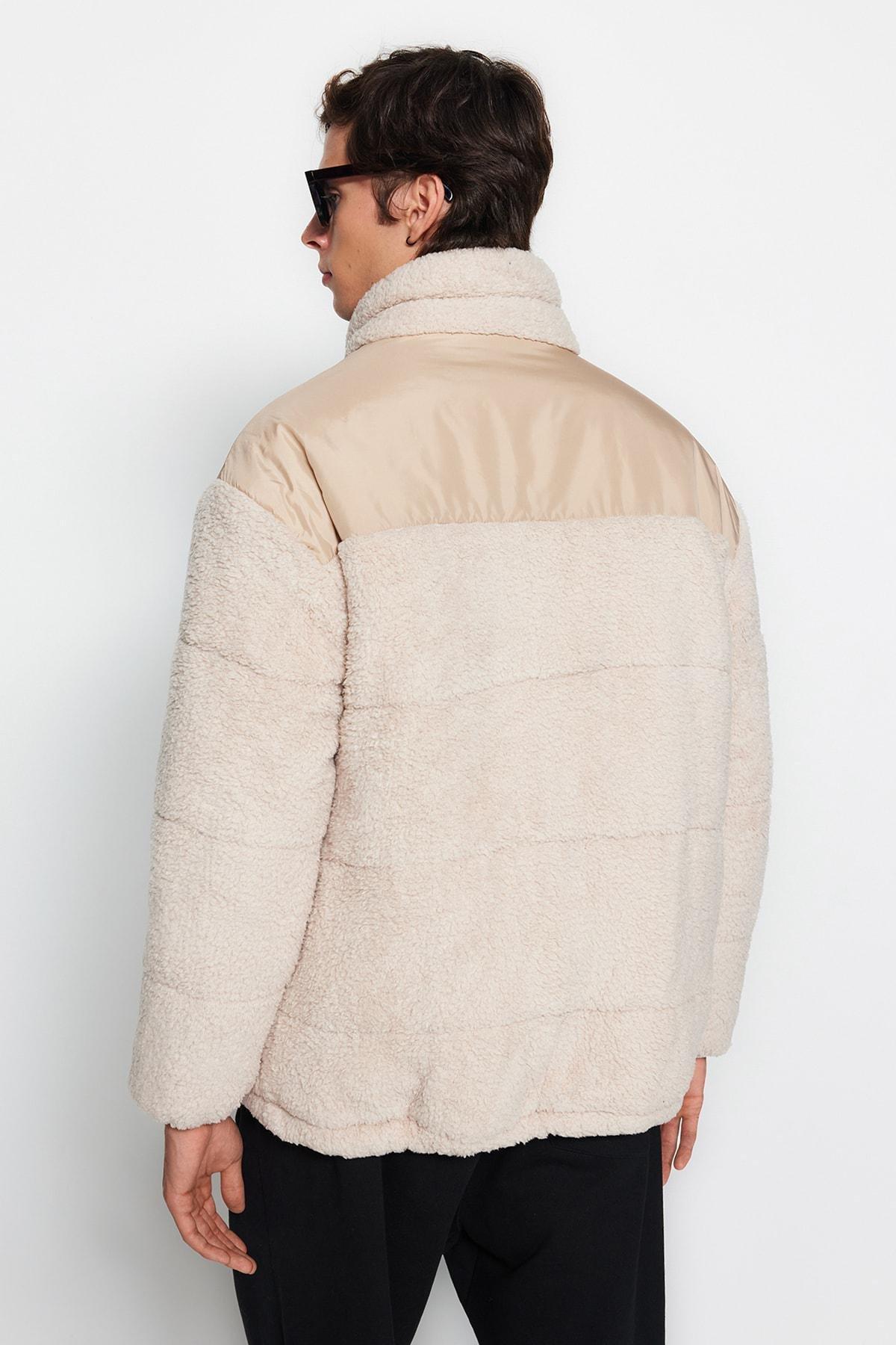 Beige Basic Jacket, , large image number 6