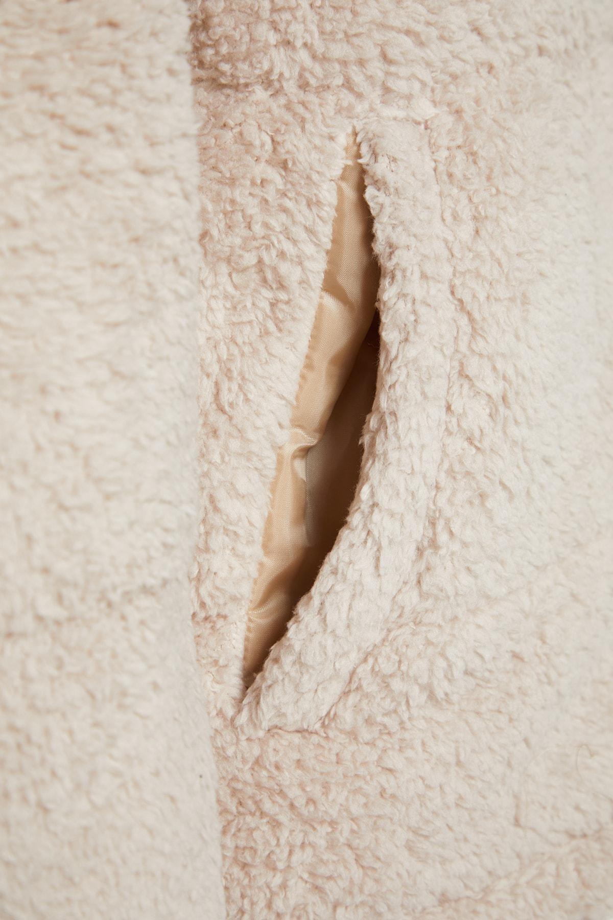 Beige Basic Jacket, , large image number 8