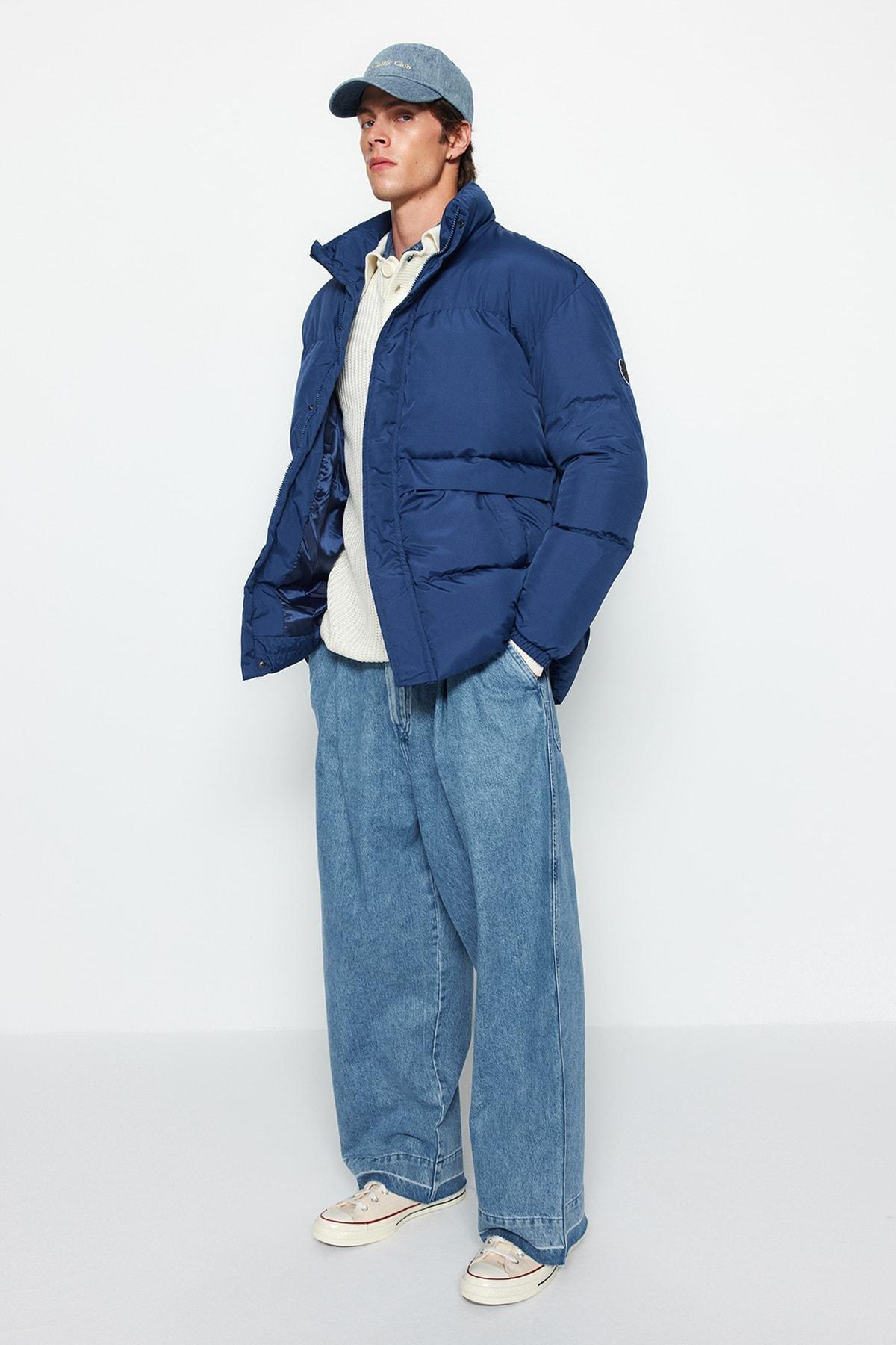 Navy Puffer Jacket, , large image number 2