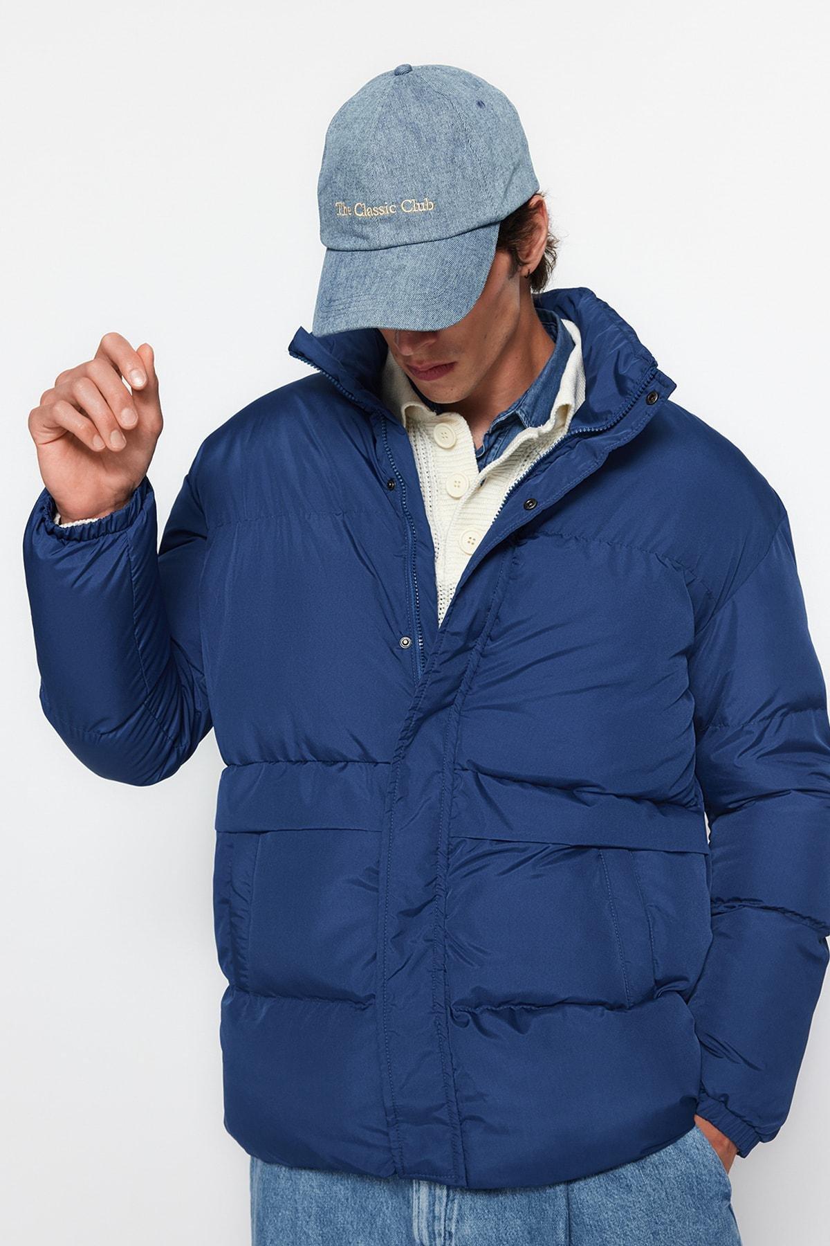 Navy Puffer Jacket, , large image number 3