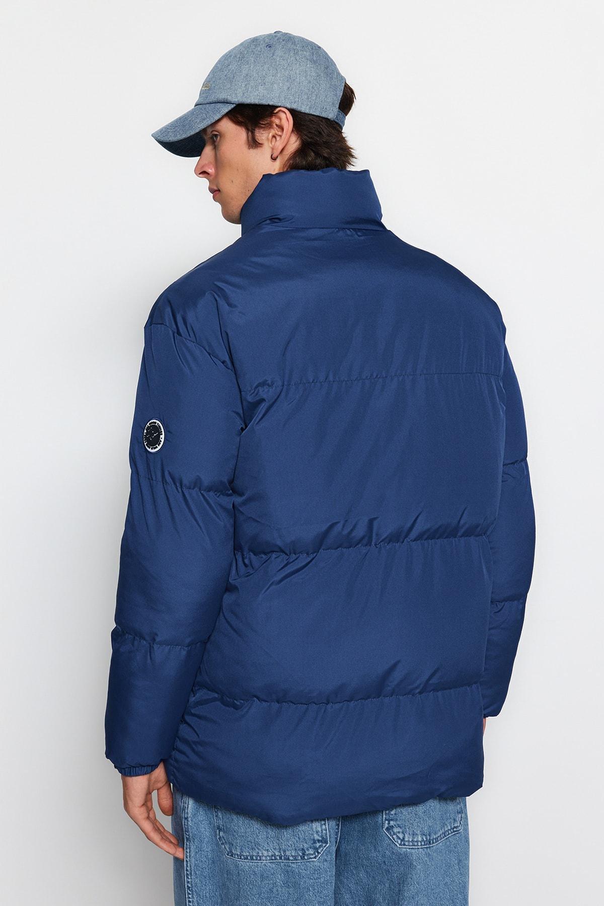 Navy Puffer Jacket, , large image number 6