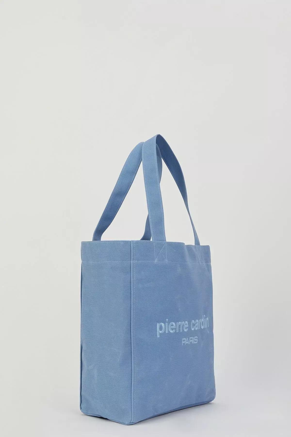 Blue Waxed Canvas Womens Shoulder Bag 05PO23Y3505, 1 pc, C101_5645, large image number 2
