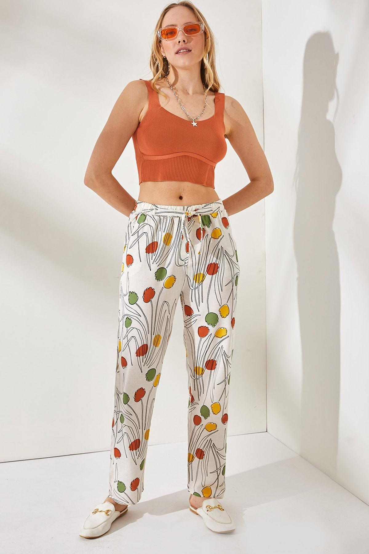 Green Straight Pants, , large image number 1