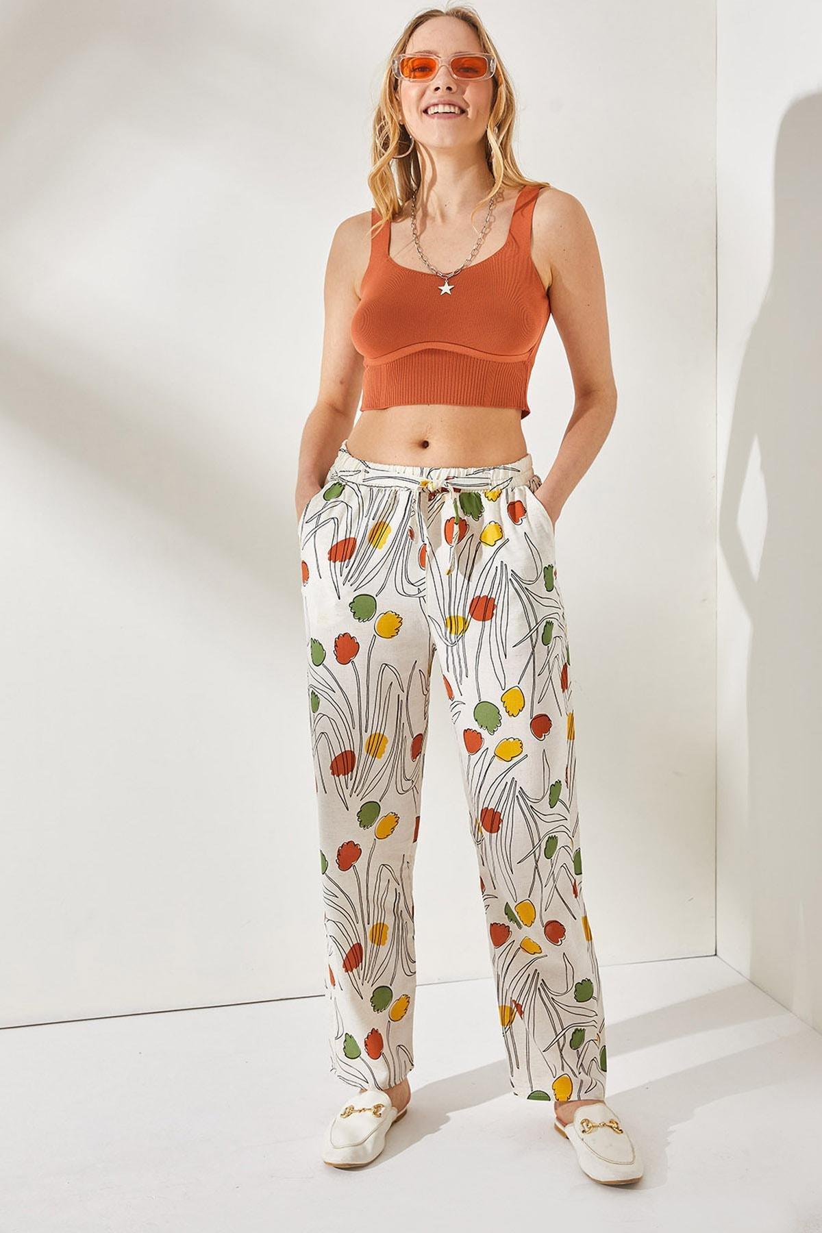 Green Straight Pants, , large image number 3