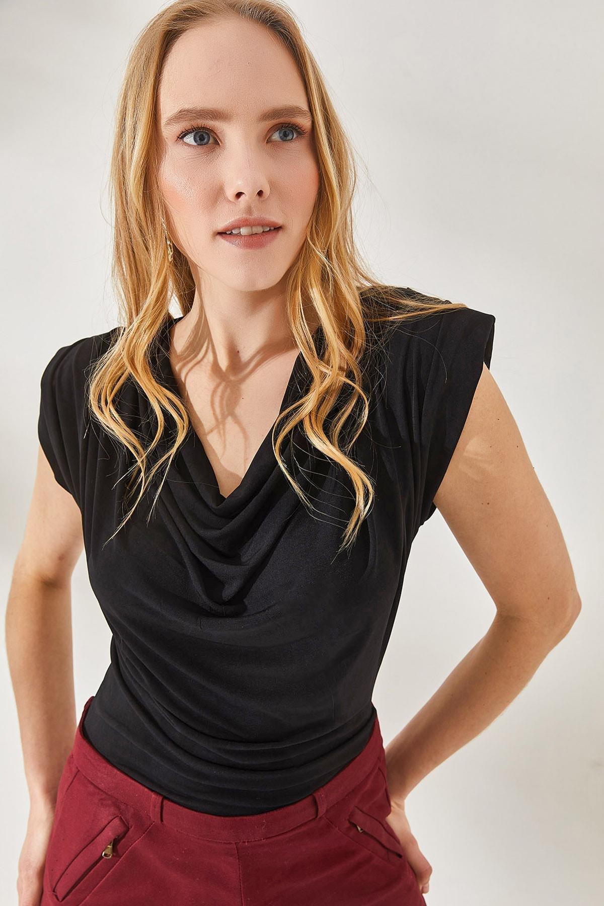 Black Regular Blouse, , large image number 0