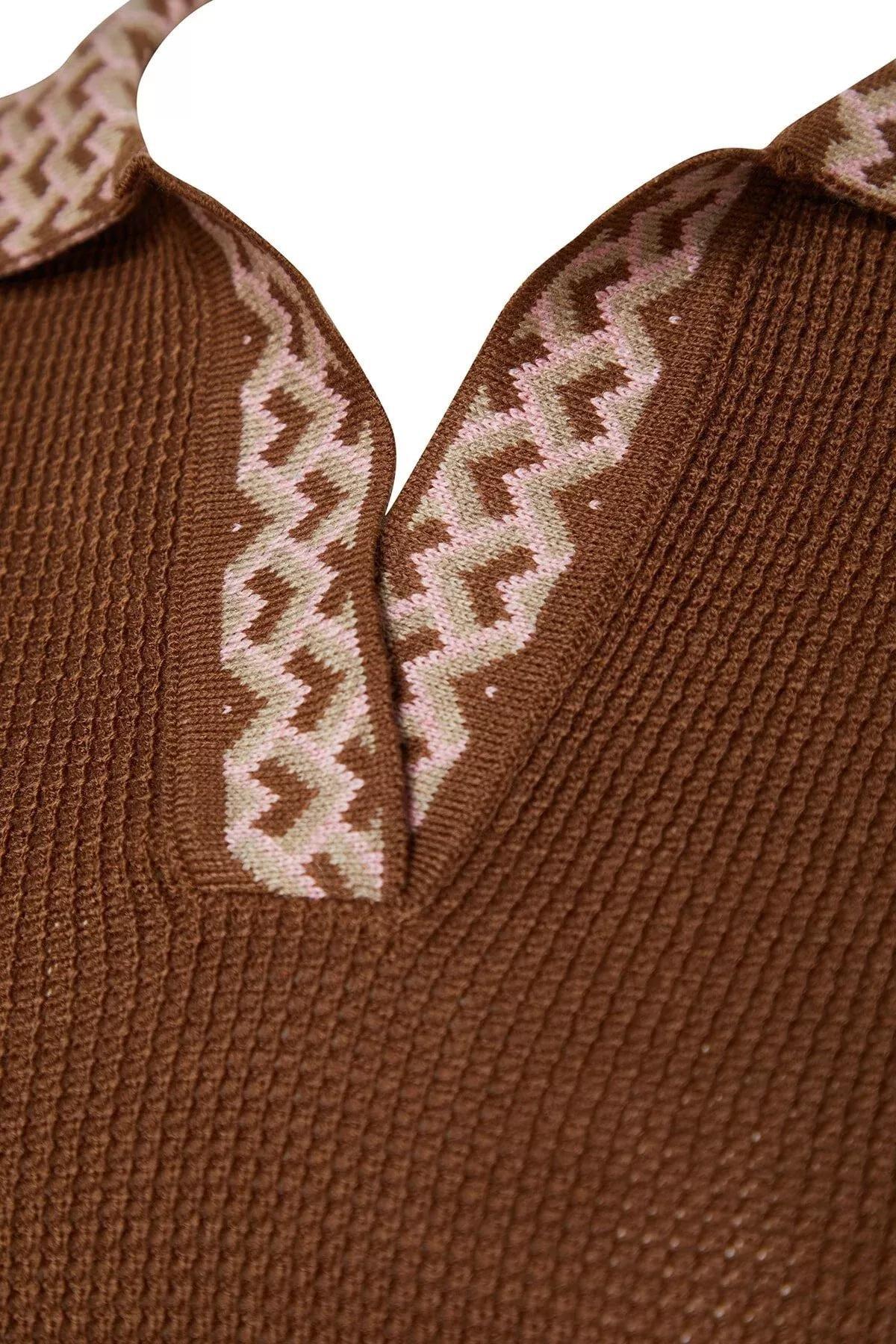 بلوزة بقصة عادية، بني, Mink, large image number 7