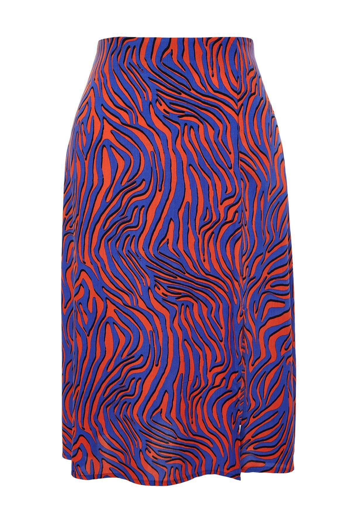 Trendyol - Multicolour Midi Plus Size Skirt