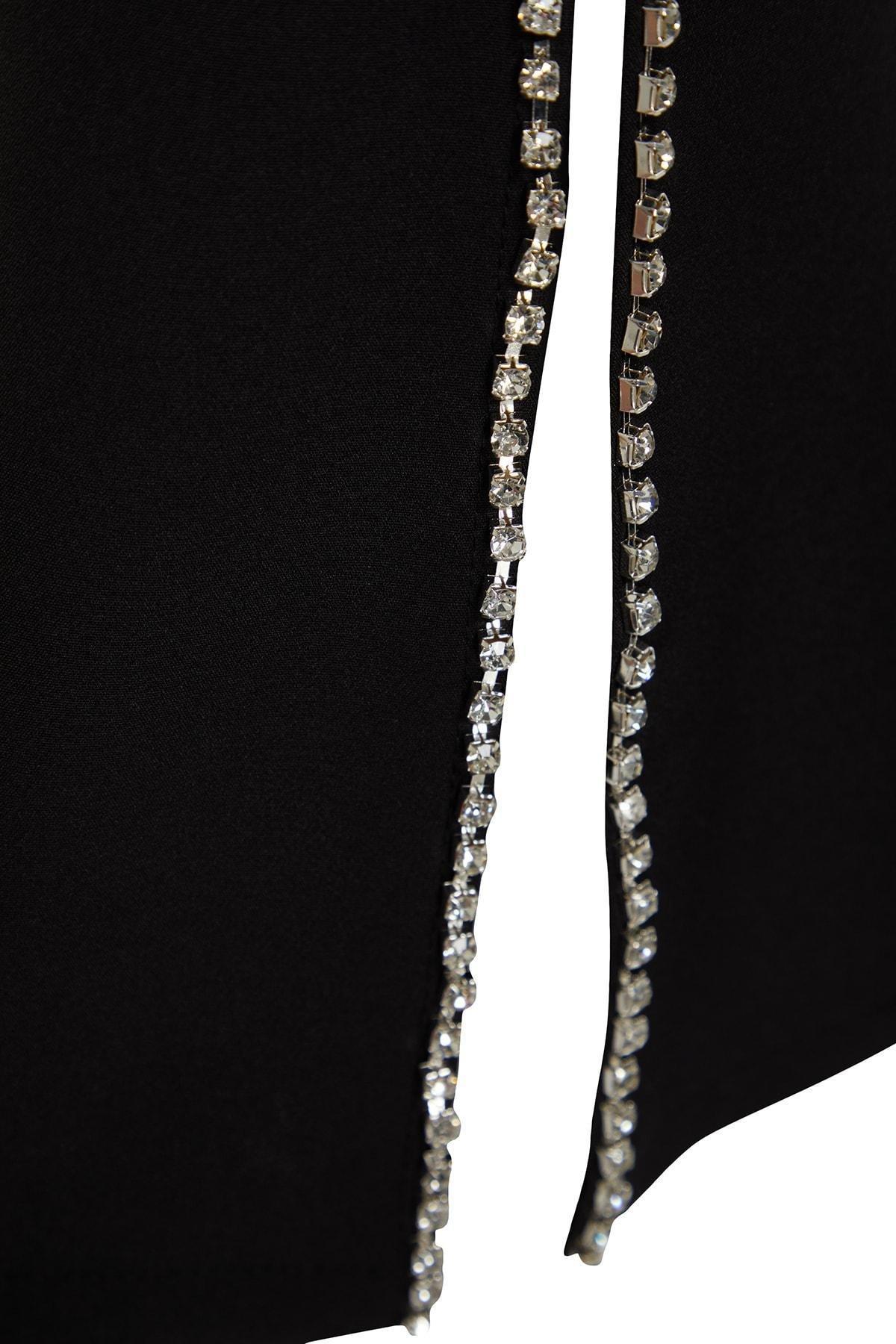 Black Flare Plus Size Pants, BLACK, large image number 10