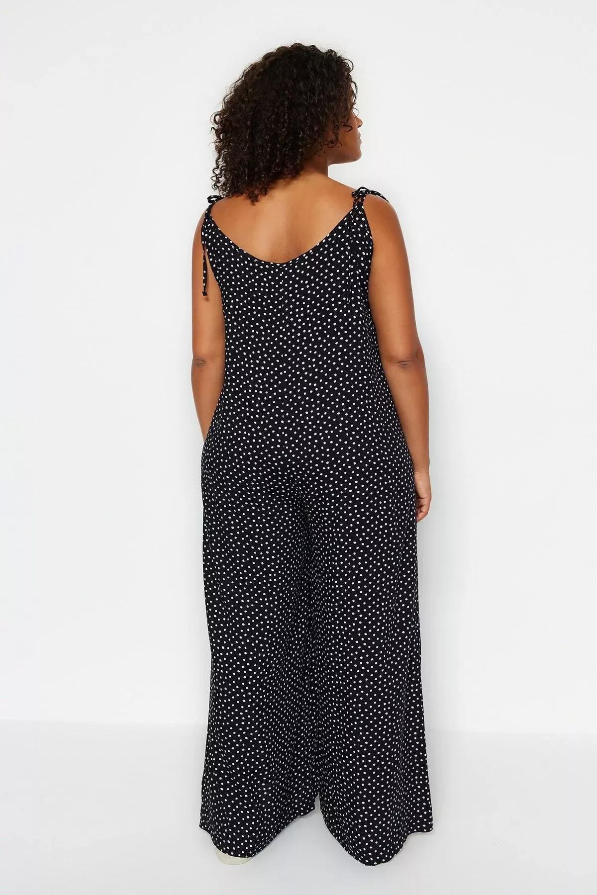 جمبسوت بنمط منقط للمقاسات الكبيرة، أسود, BLACK, large image number 6