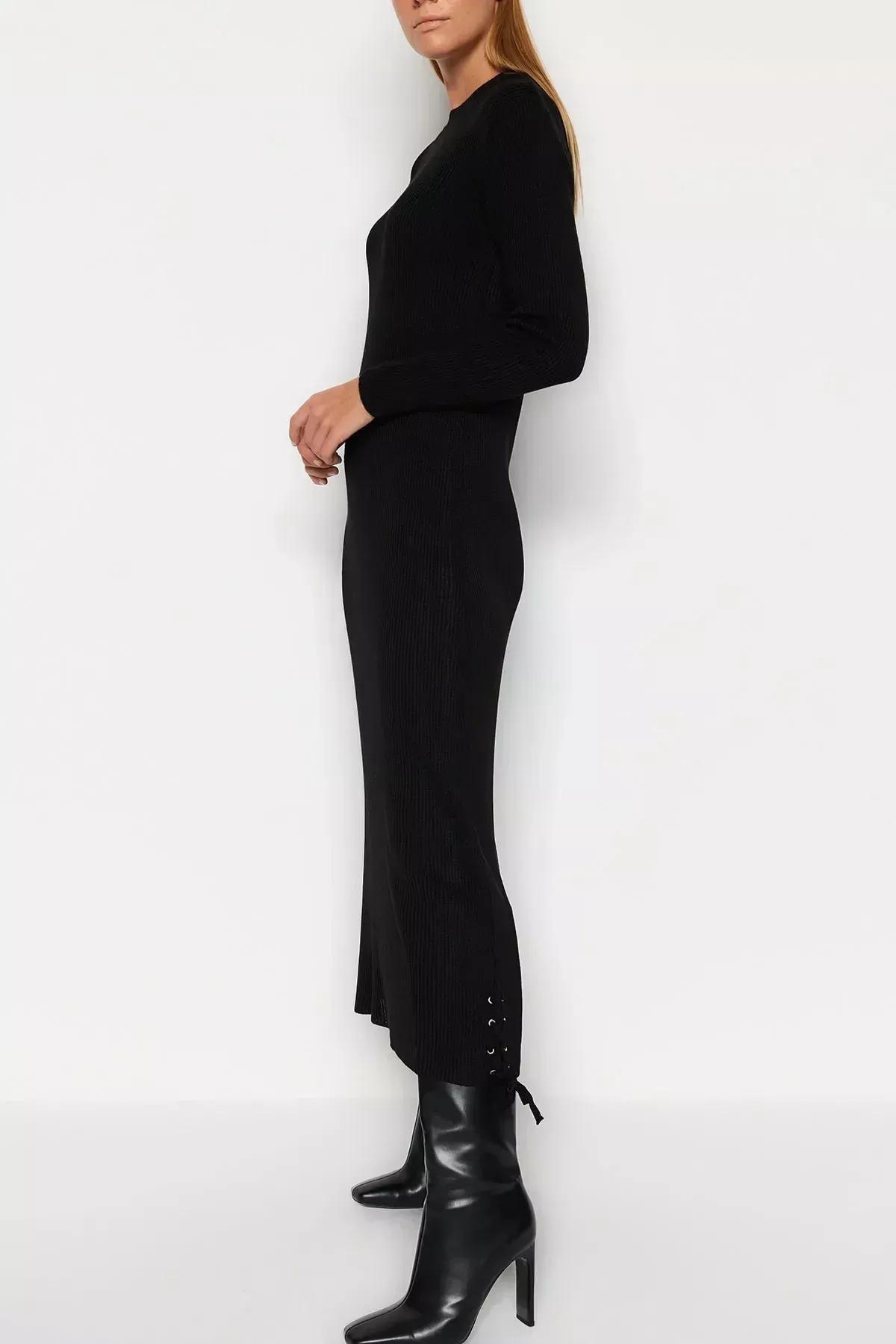 Black Shift Dress, BLACK, large image number 3