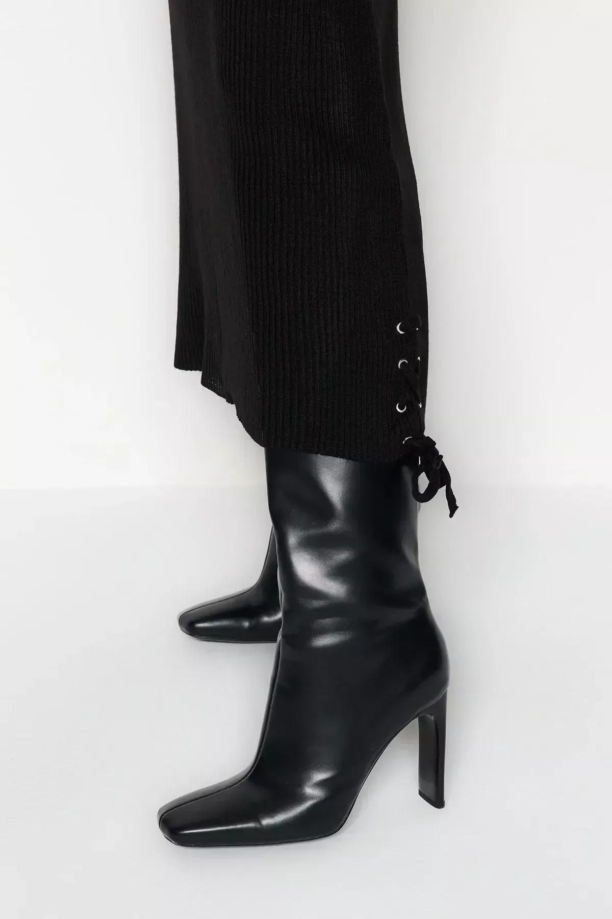 Black Shift Dress, BLACK, large image number 4