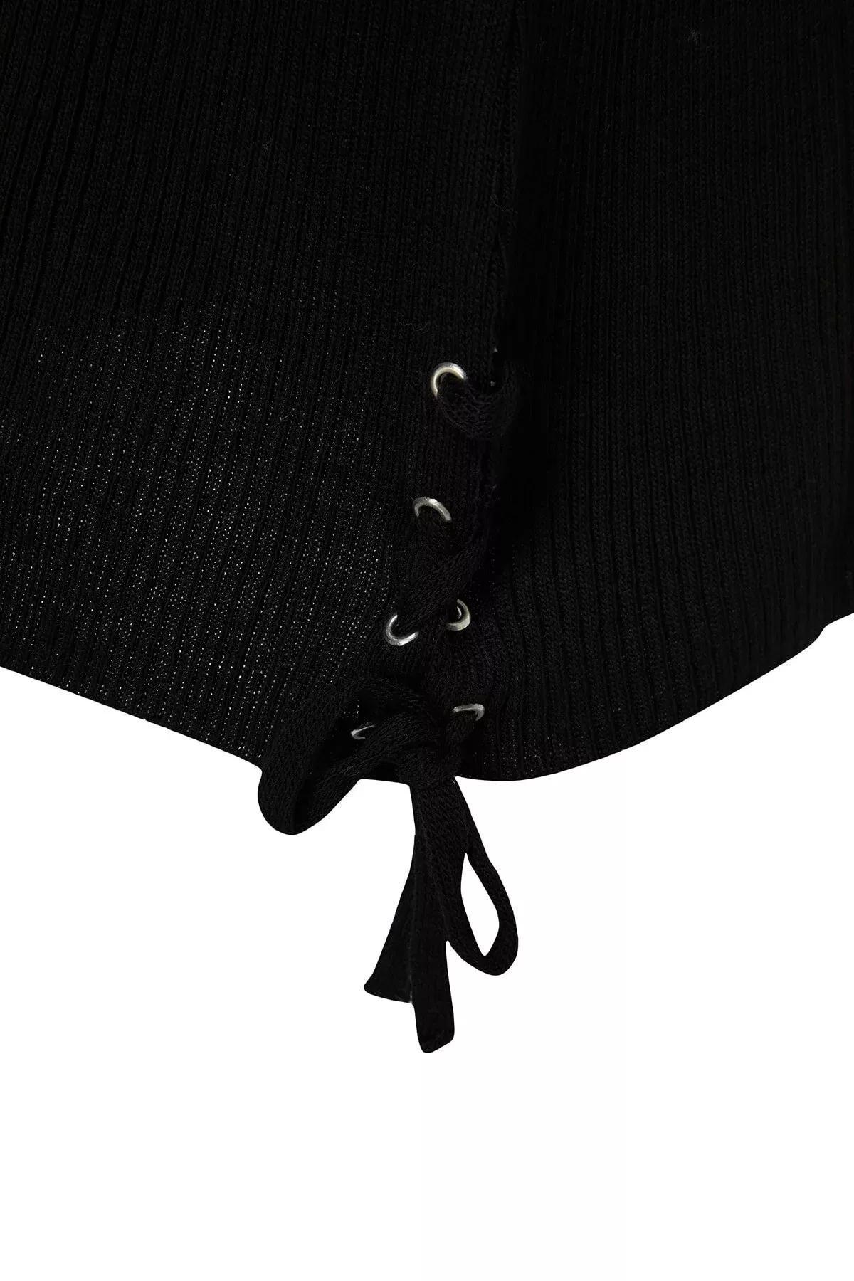 Black Shift Dress, BLACK, large image number 6