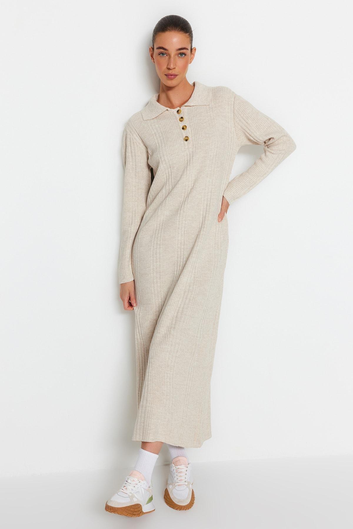 Beige Shift Dress, , large image number 0