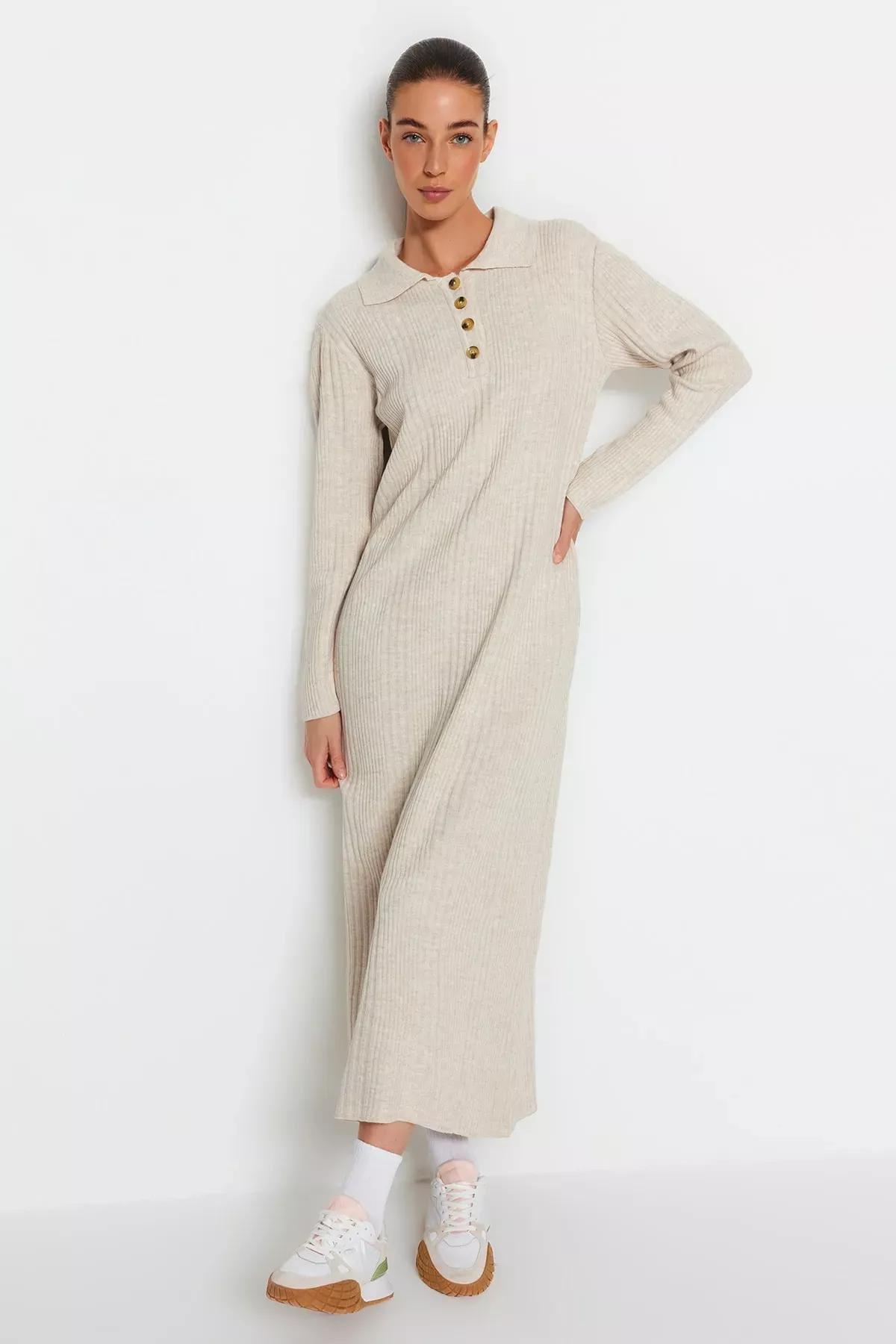 Beige Shift Dress, , large image number 0