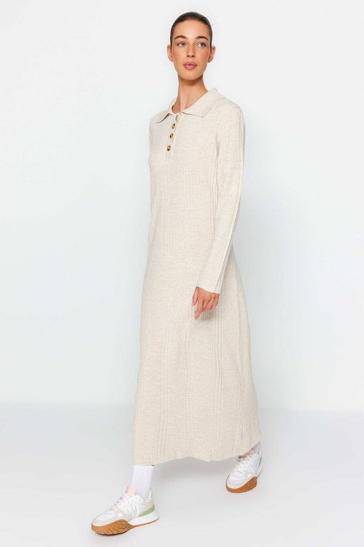 Beige Shift Dress, , large image number 1