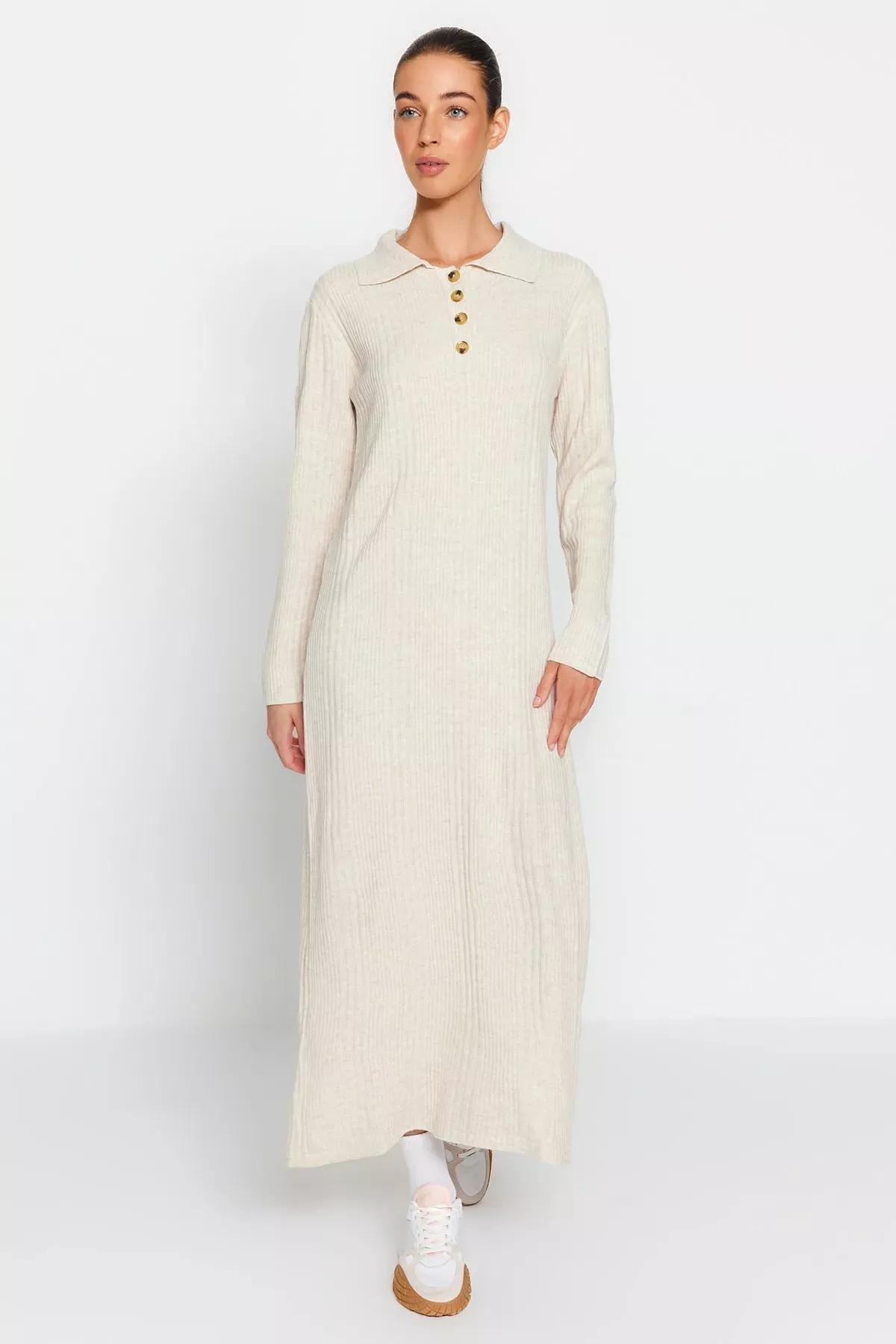 Beige Shift Dress, , large image number 2