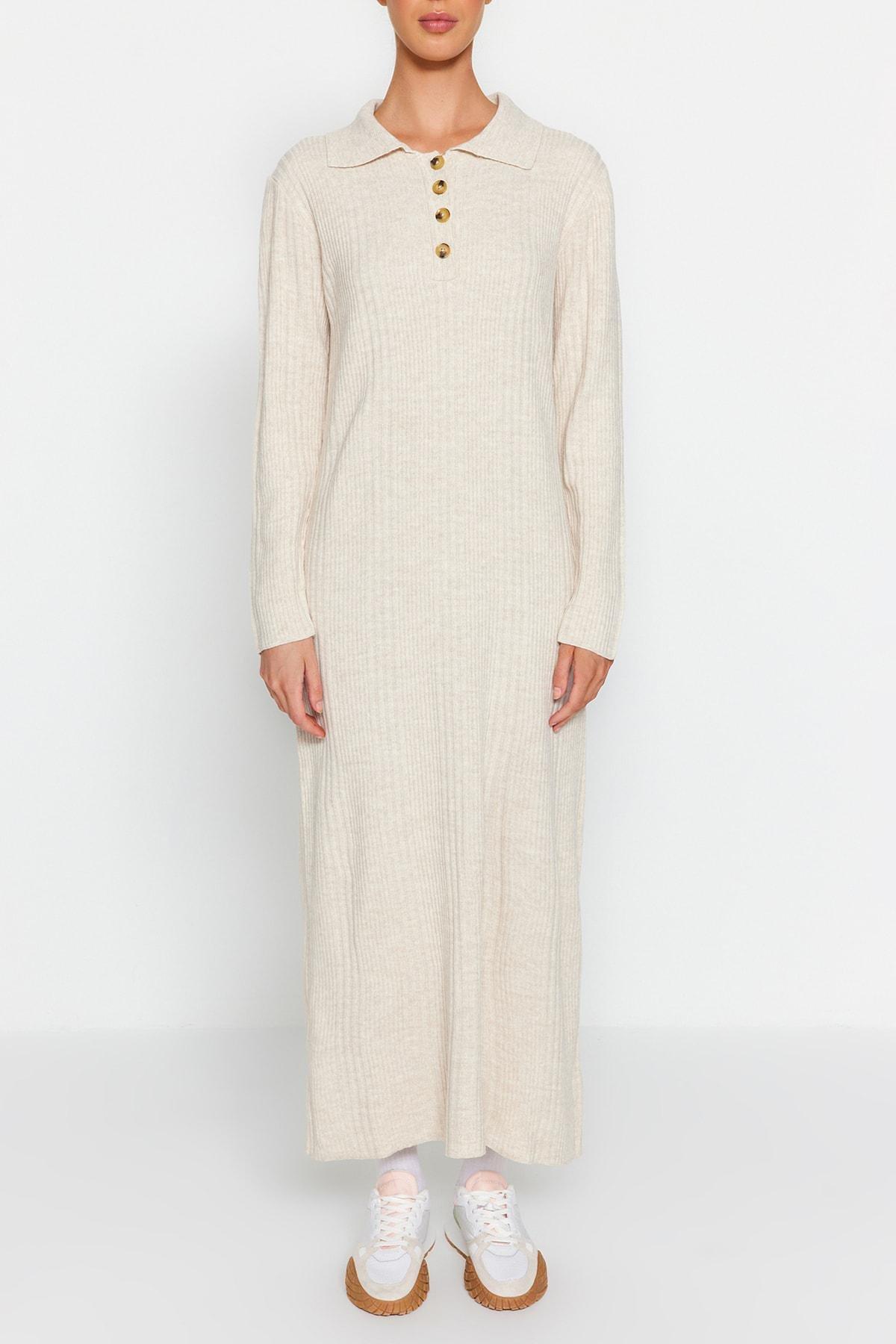 Beige Shift Dress, , large image number 3