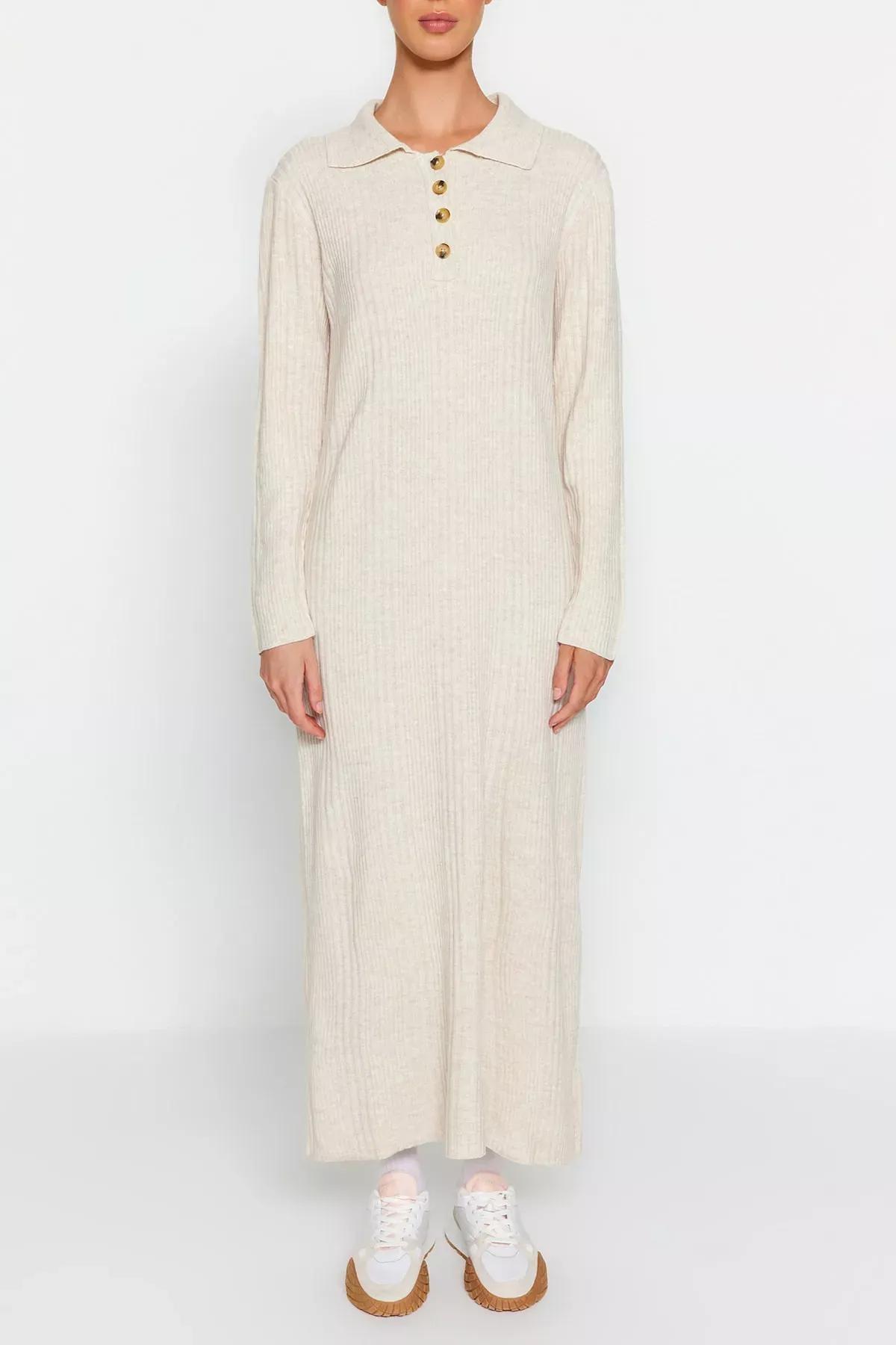 Beige Shift Dress, , large image number 3