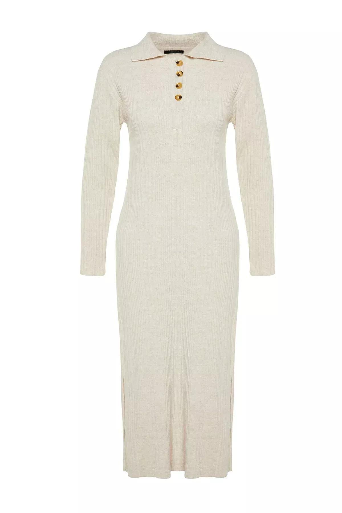 Beige Shift Dress, , large image number 5