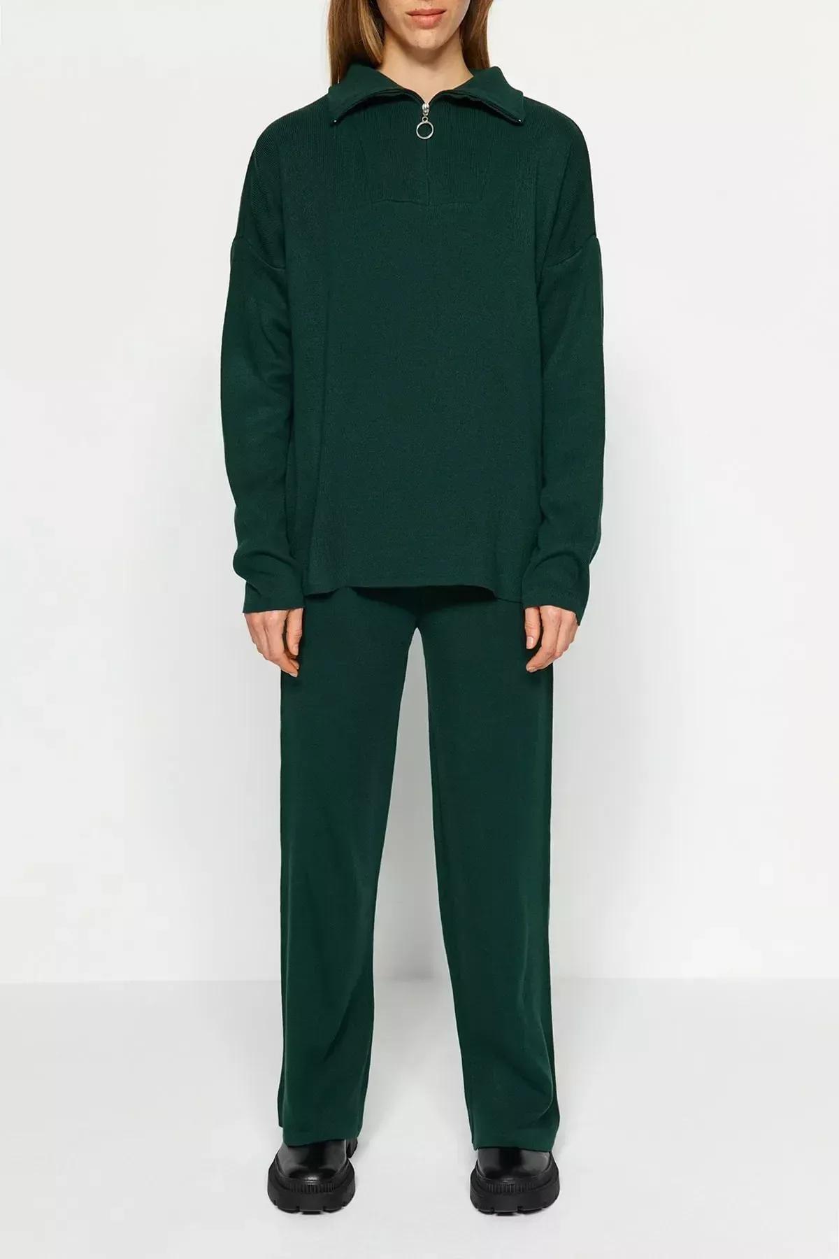 Green Wide Fit Co-Ord Set, Emerald, large image number 4