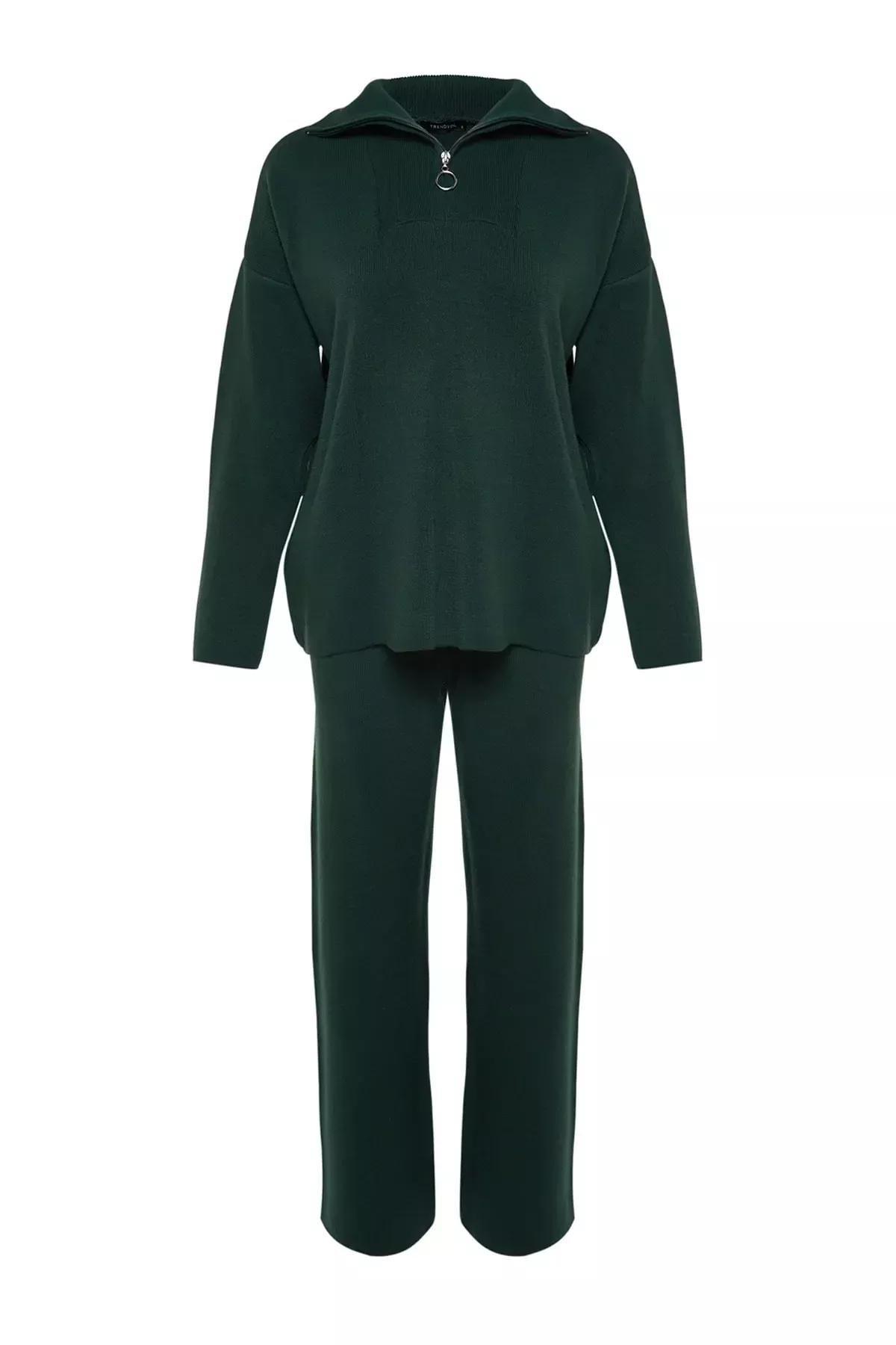 Green Wide Fit Co-Ord Set, Emerald, large image number 7