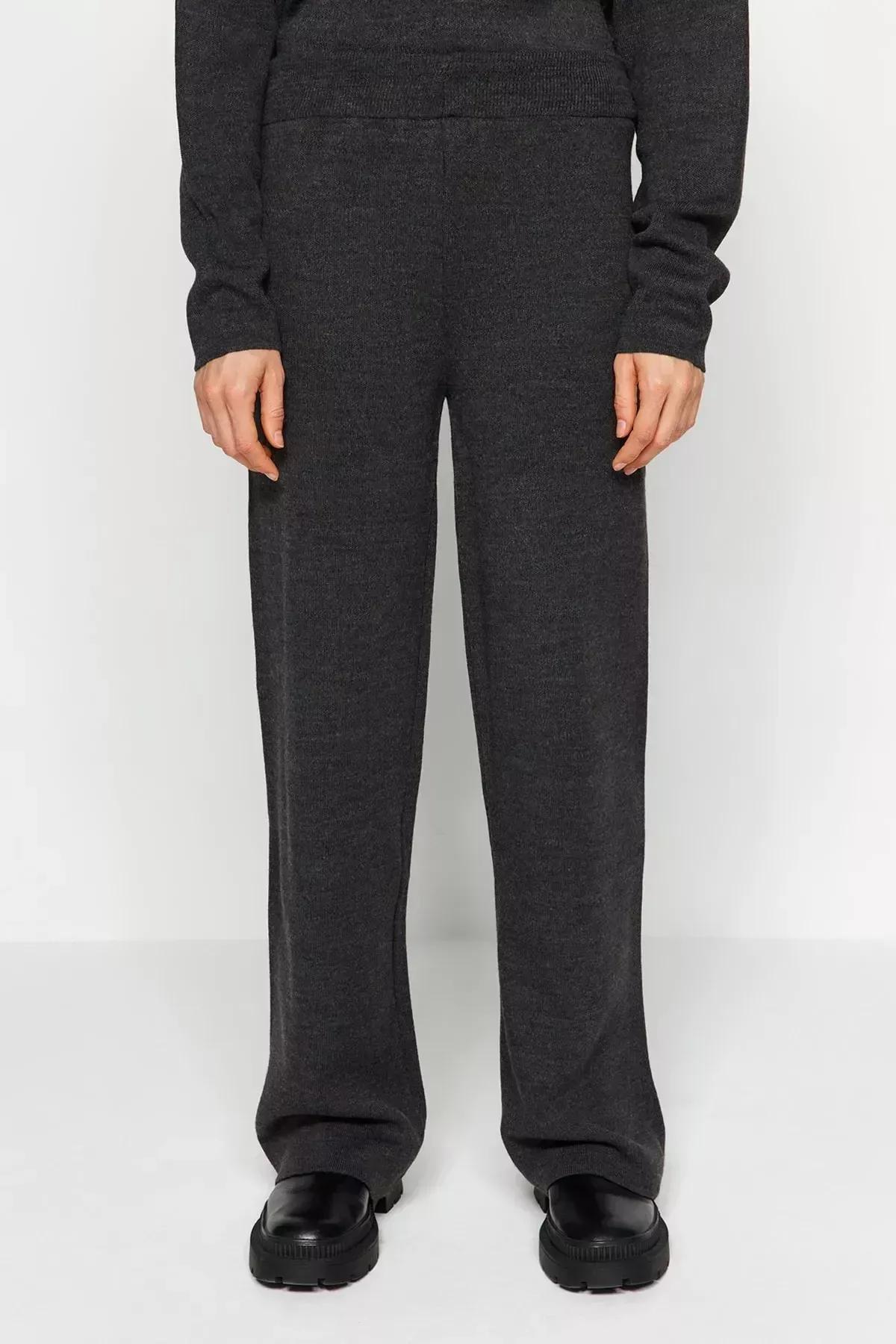 Grey Oversize Knitted Co-Ord Set, Anthracite, large image number 4