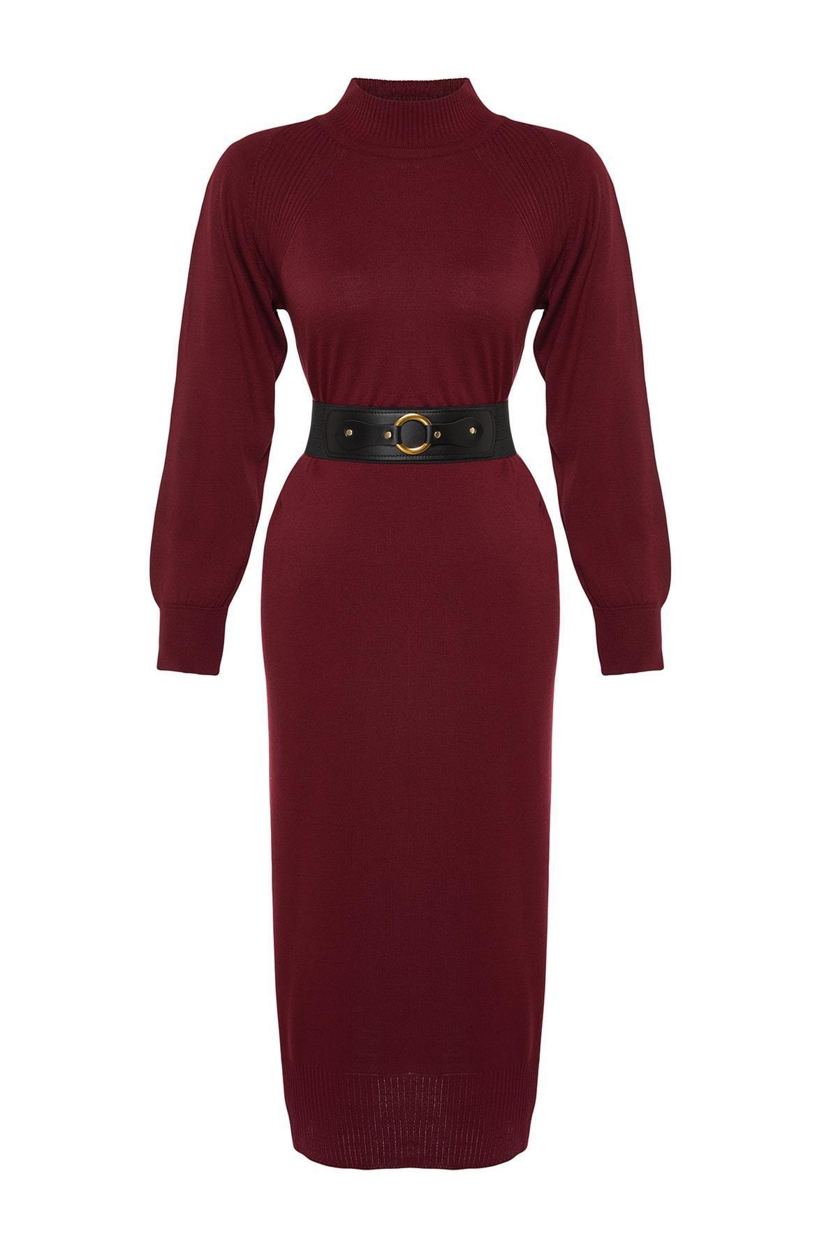 Burgundy Shift Dress, , large image number 4