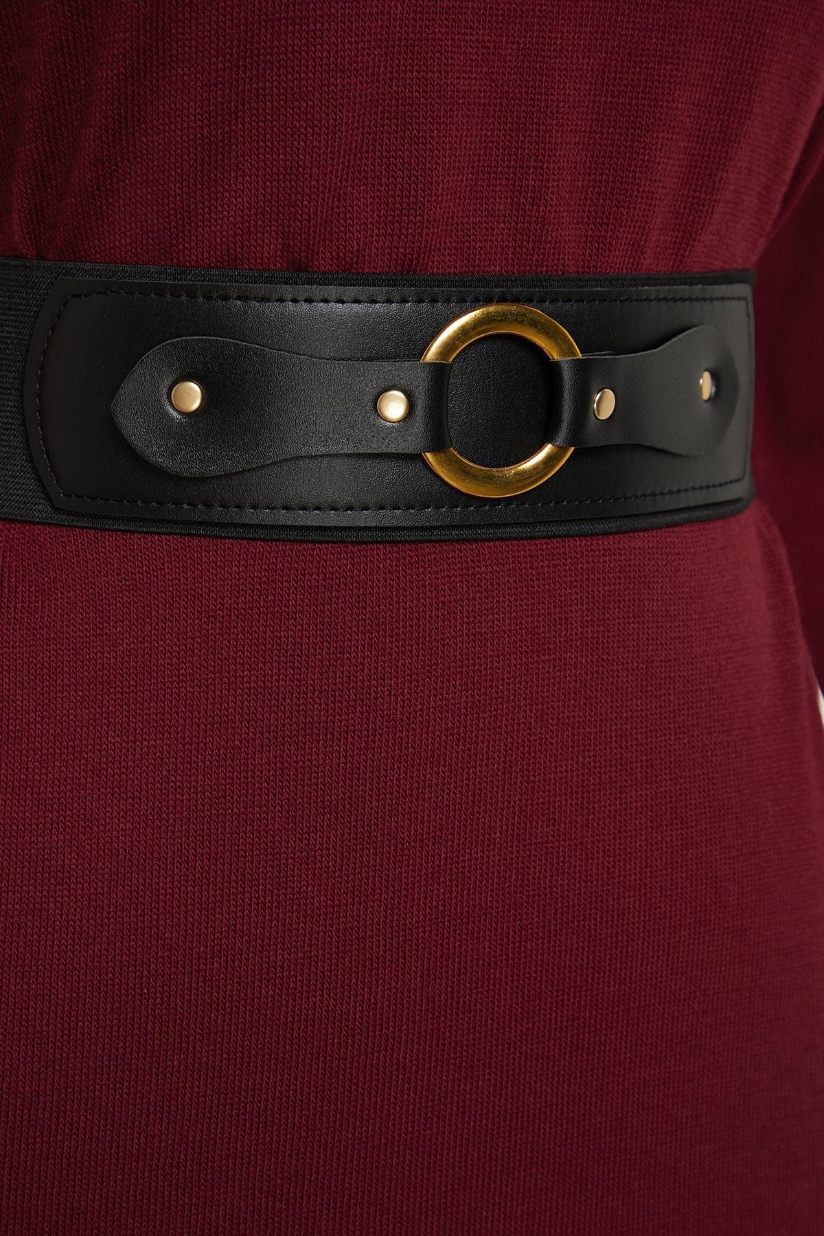 Burgundy Shift Dress, , large image number 5