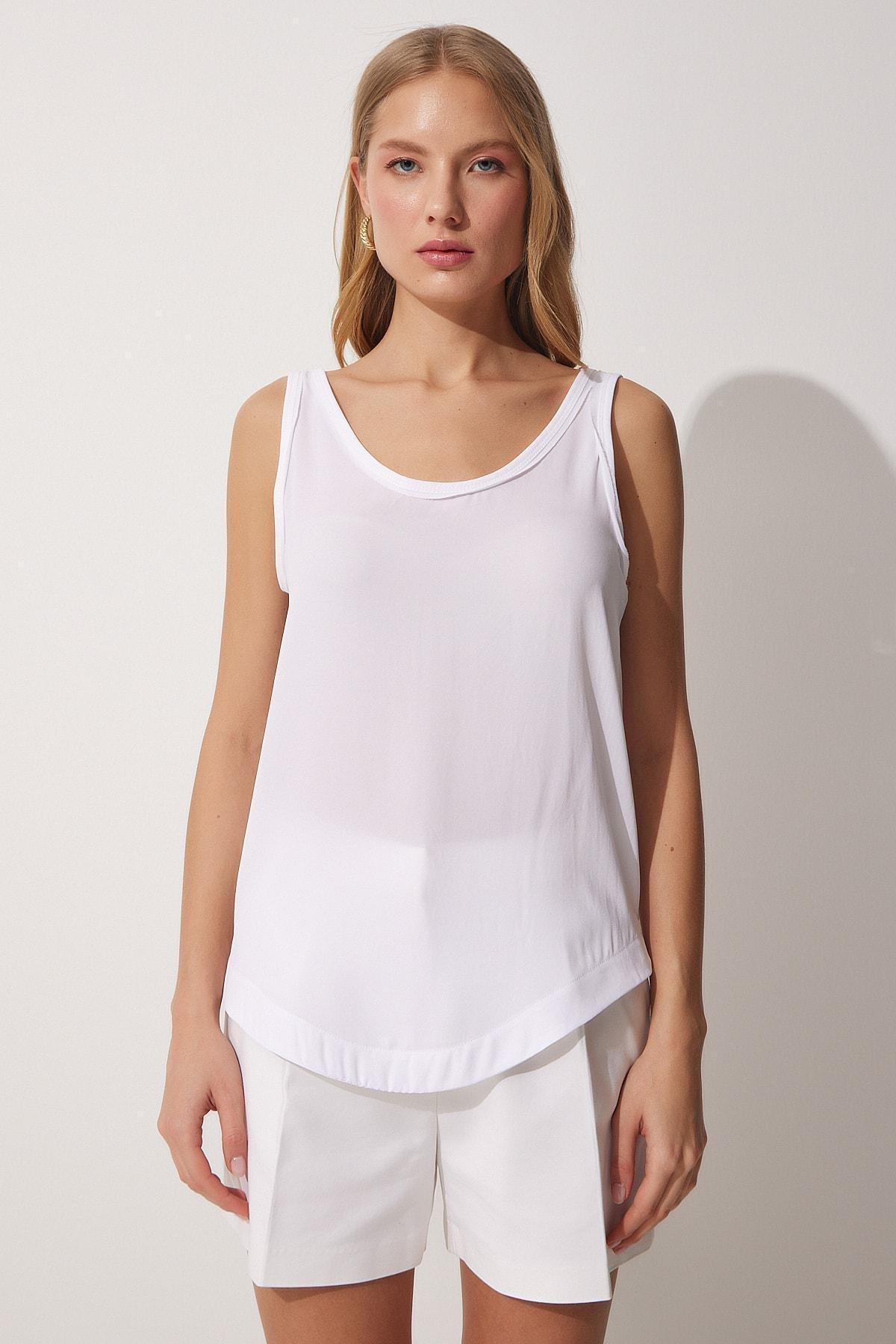 White Basic Blouse, White, large image number 4