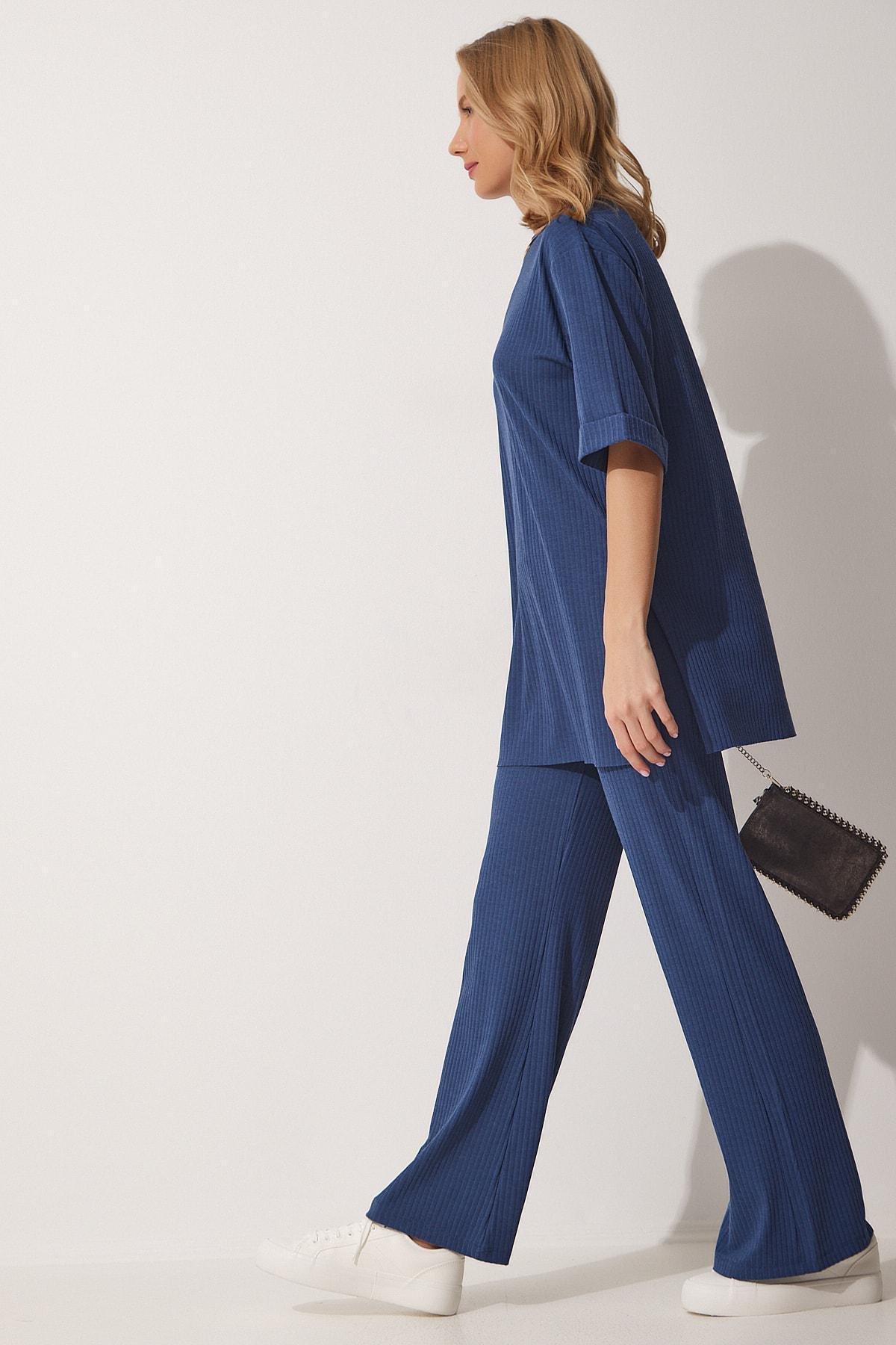 Trendyol Navy Plain Co-Ord Set | Azadea UAE