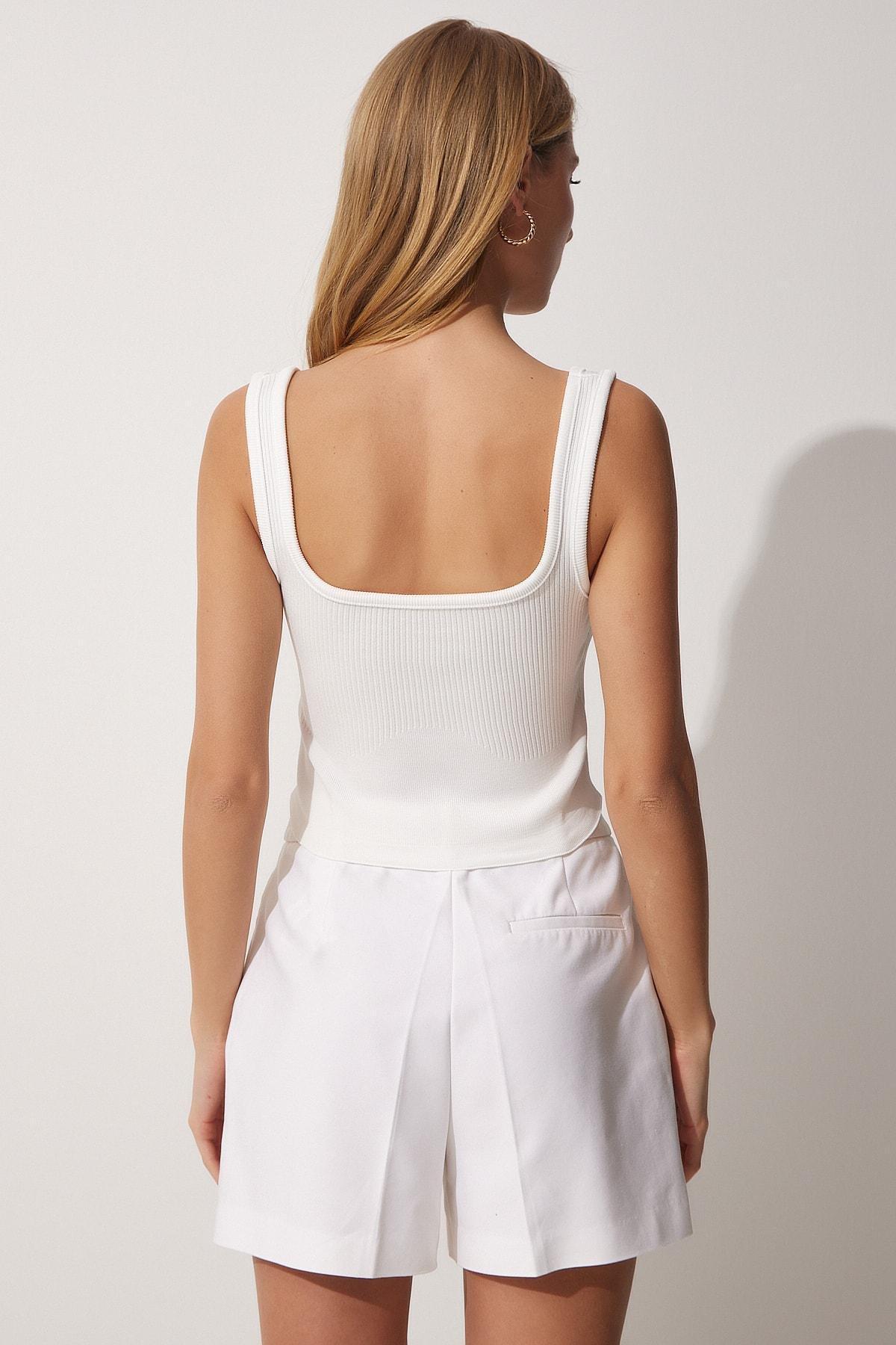White Bodycon Blouse, White, large image number 1