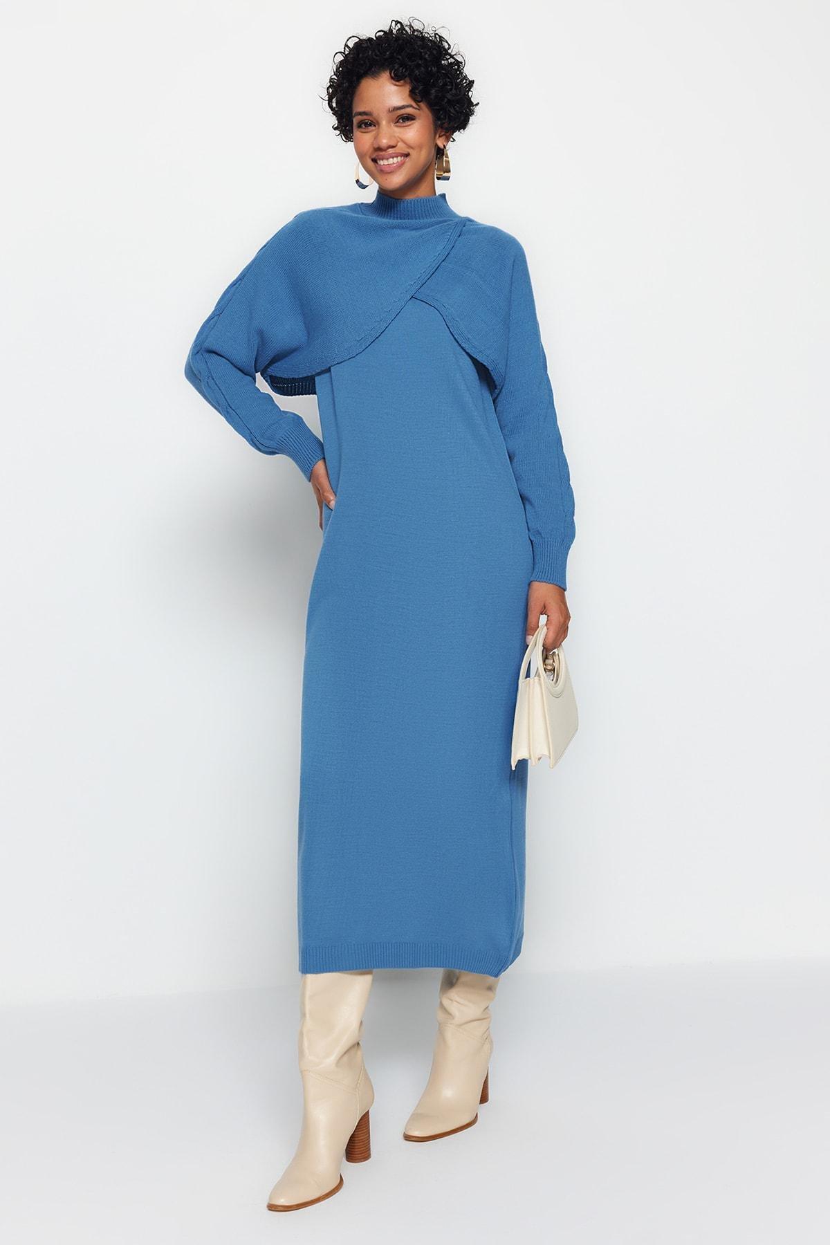 Blue Double-Breasted Co-Ord Set, , large image number 0
