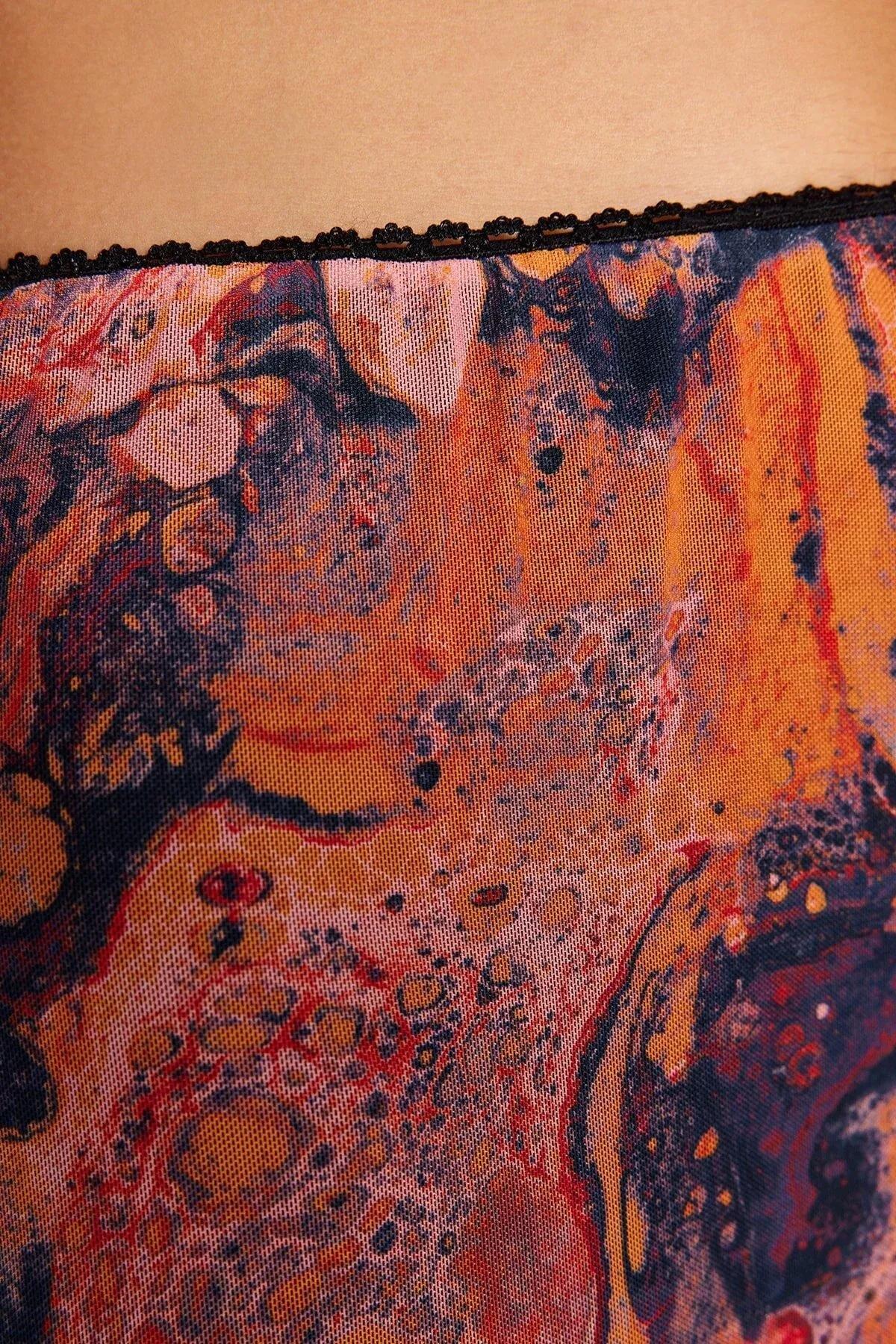 Orange Gradient Maxi Skirt, Orange, large image number 6