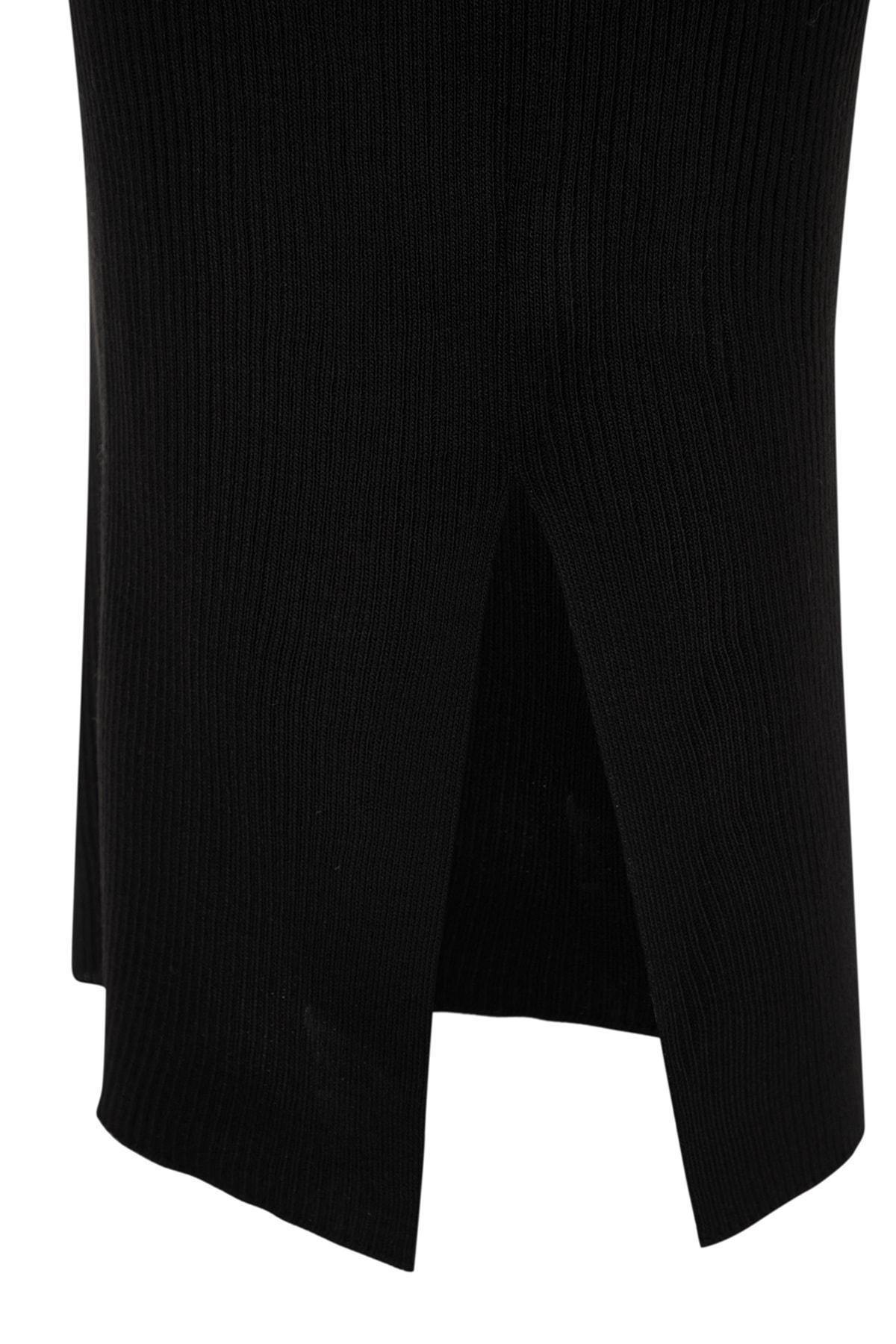 فستان بقصة ضيقة للمقاسات الكبيرة، أسود, BLACK, large image number 6