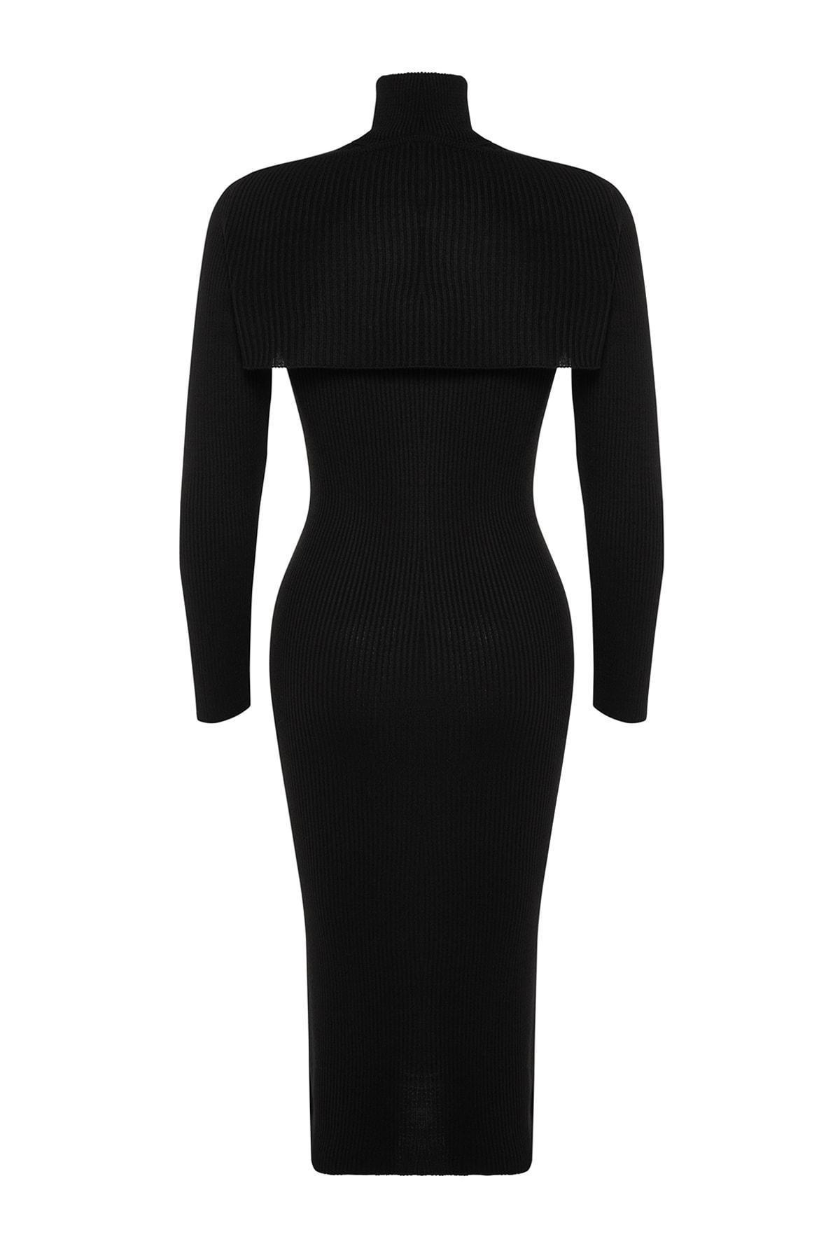 فستان بقصة ضيقة للمقاسات الكبيرة، أسود, BLACK, large image number 7