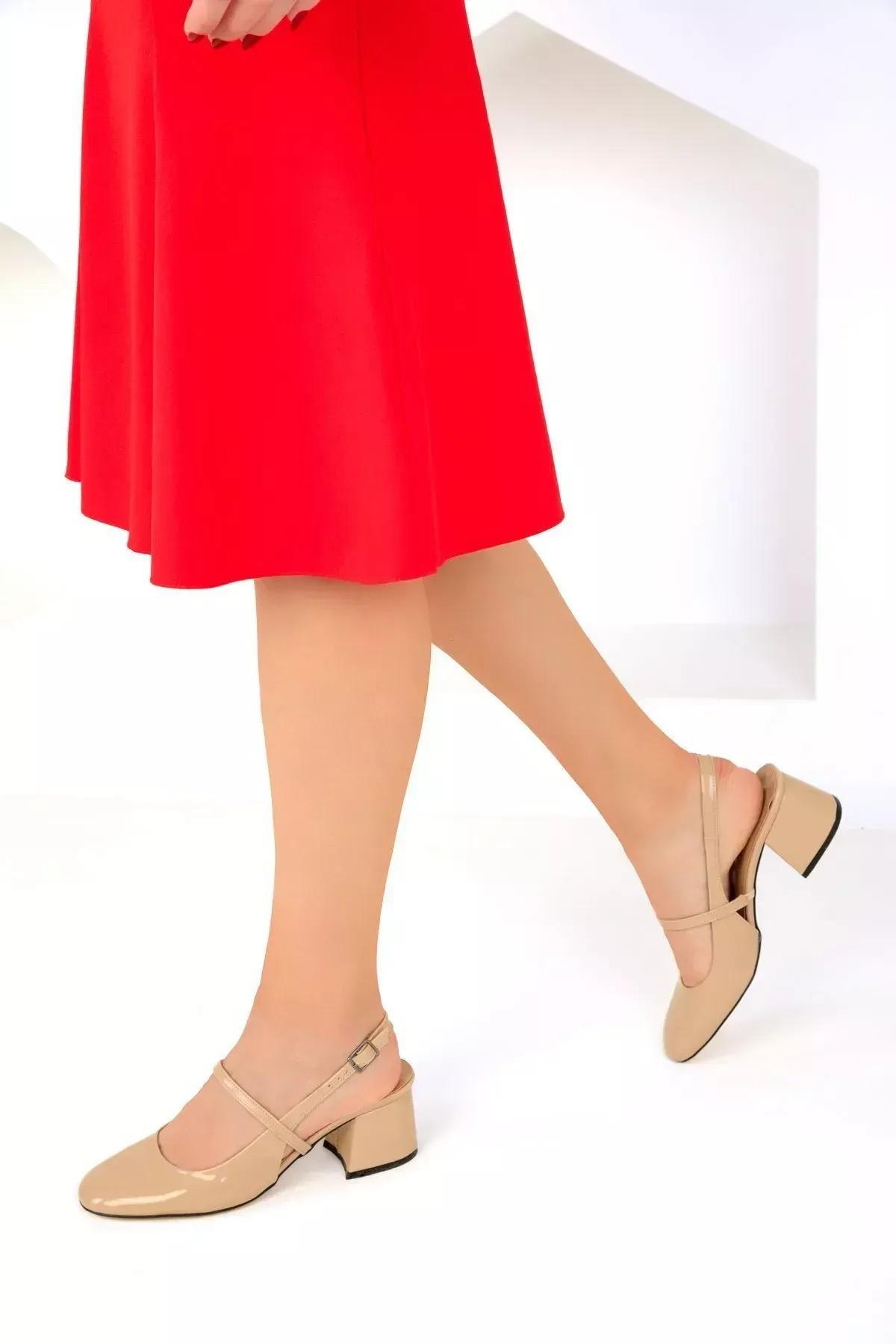 Brown Leather Classic Heeled Shoes, , large image number 2