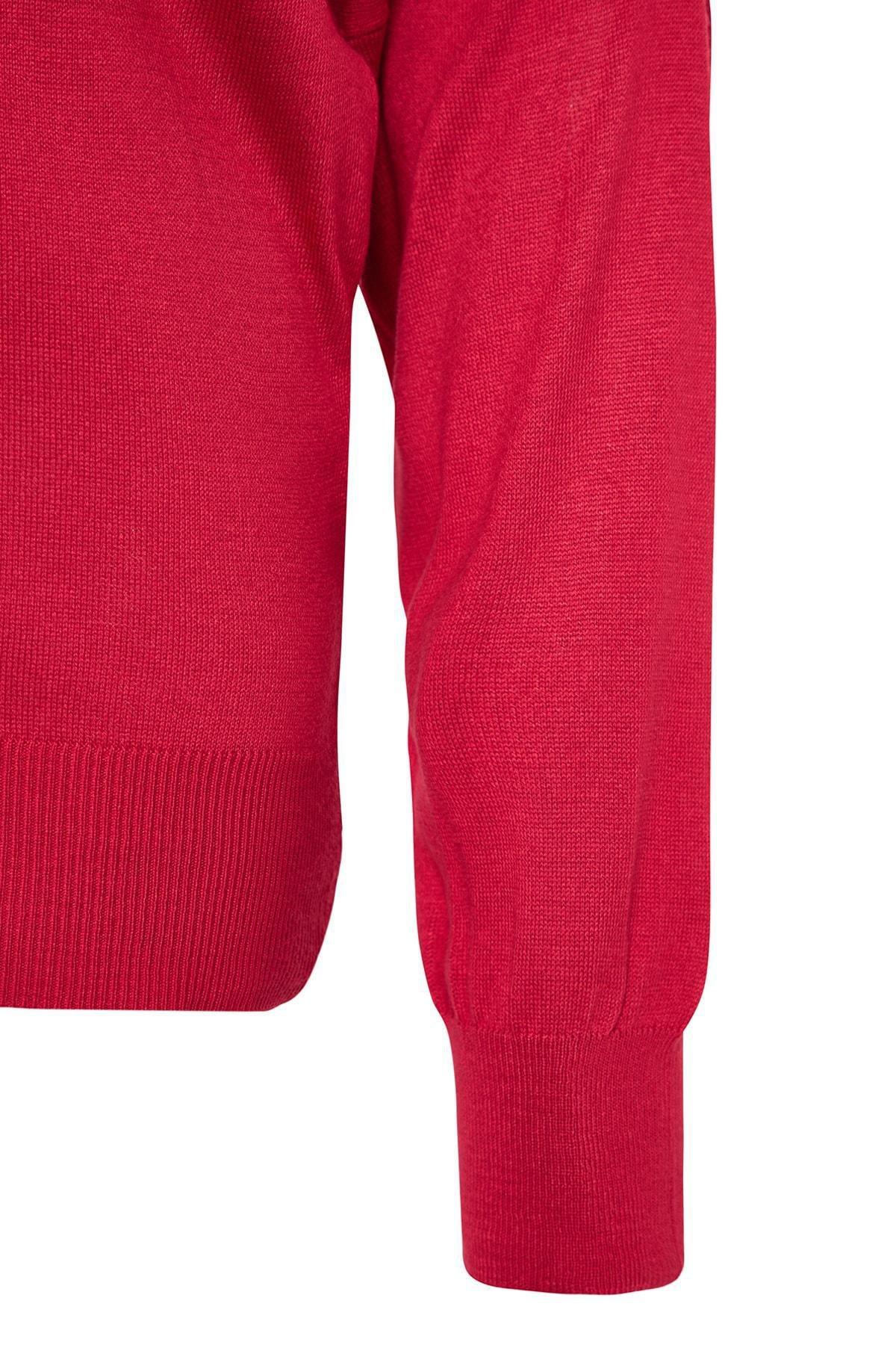 Burgundy Regular Plus Size Sweater, , large image number 7