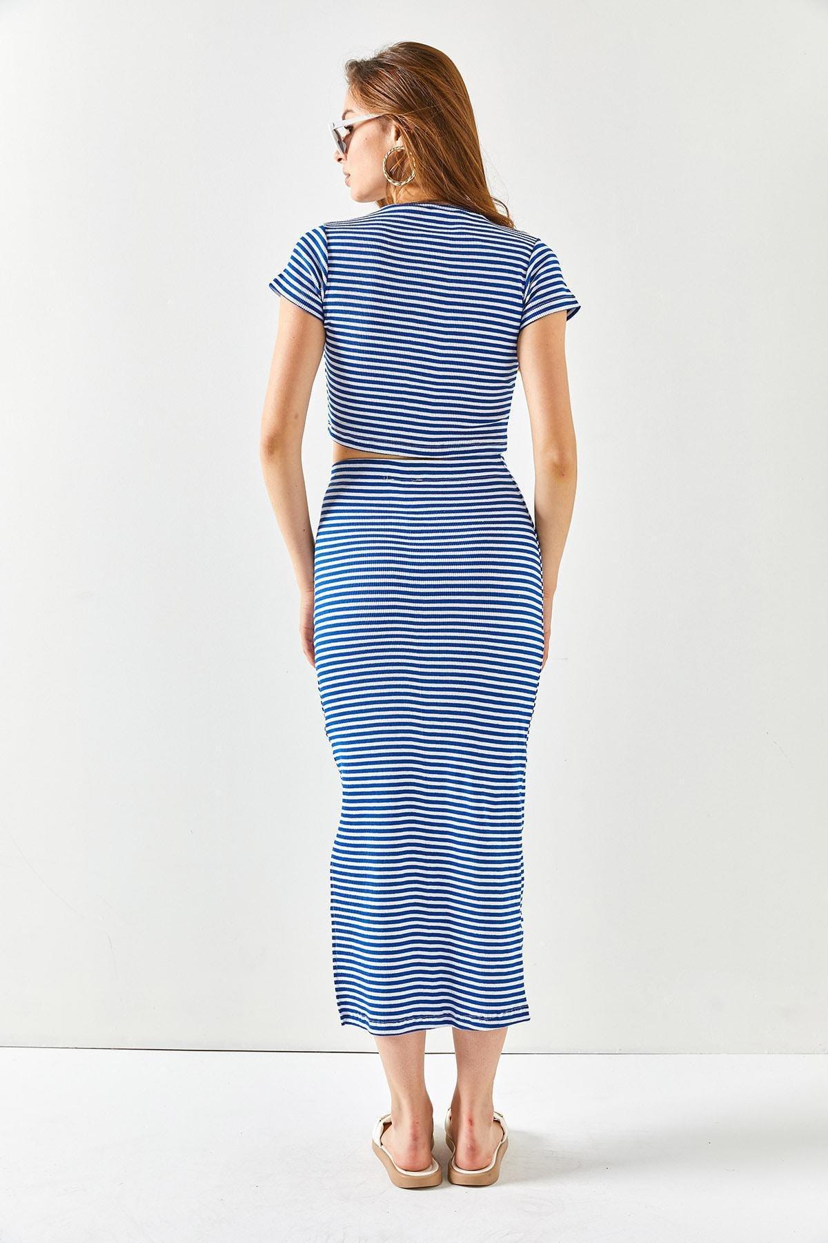 Blue Striped Co-Ord Set, , large image number 5