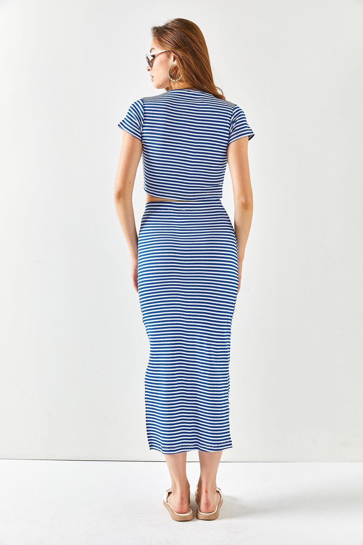 Olalook - Blue Striped Co-Ord Set