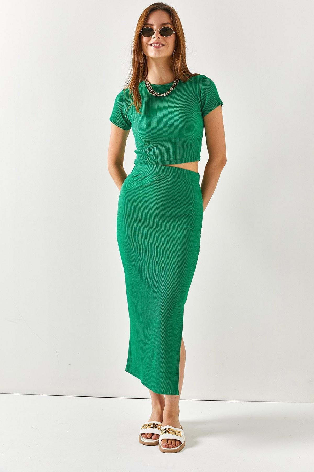 Green Slim Co-Ord Set, , large image number 0