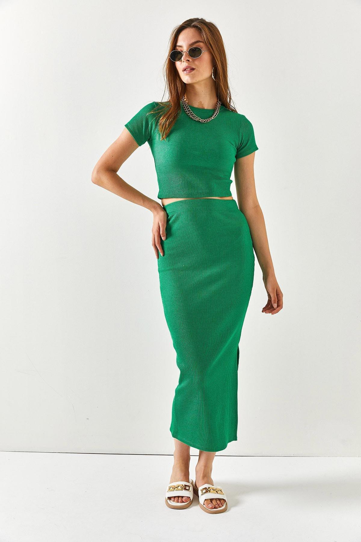 Green Slim Co-Ord Set, , large image number 1
