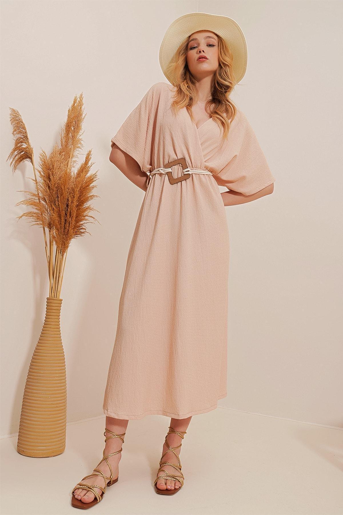 Beige A-Line Romantic Maxi Dress, Beige, large image number 2