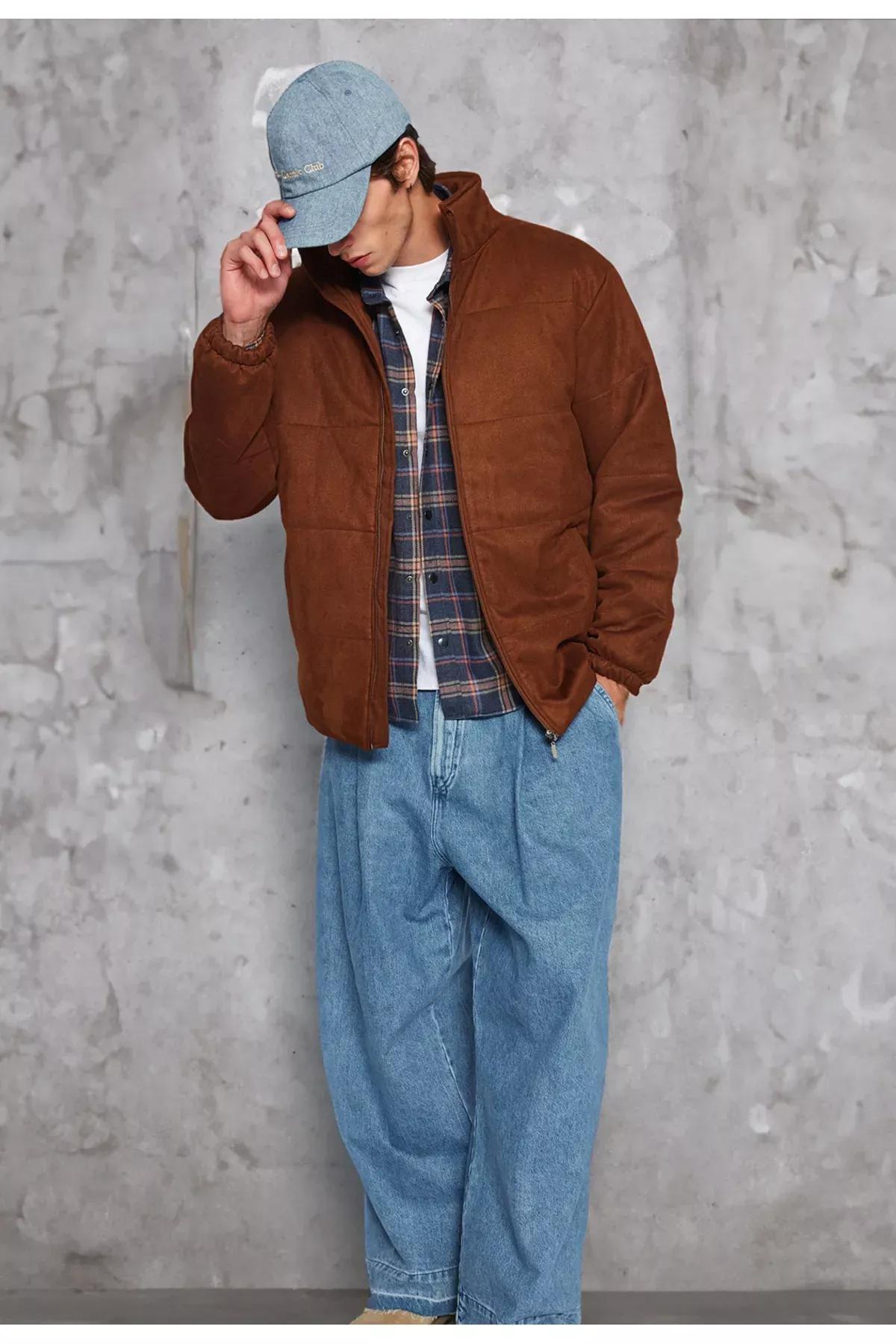 Brown Basic Jacket, , large image number 2