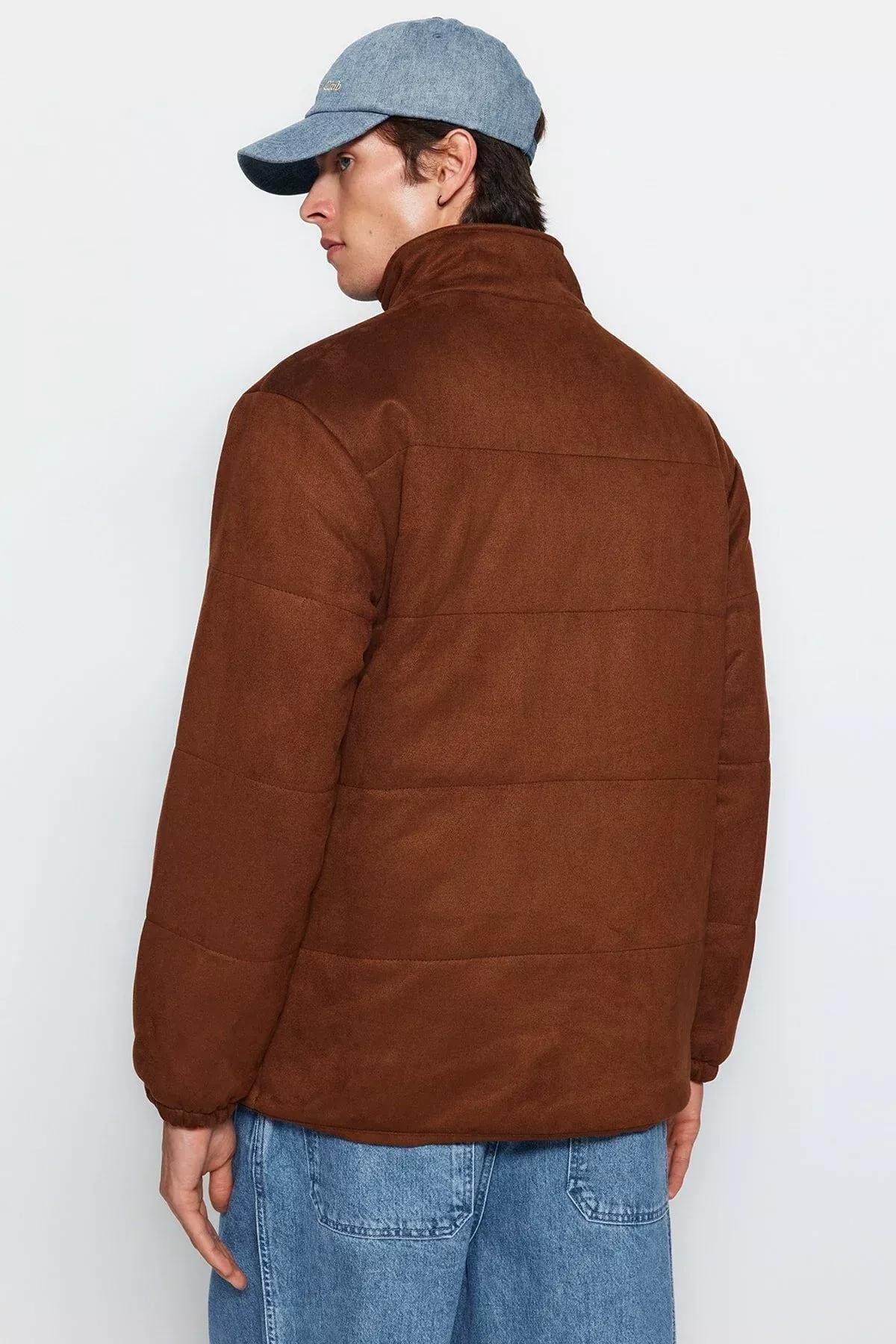 Brown Basic Jacket, , large image number 8