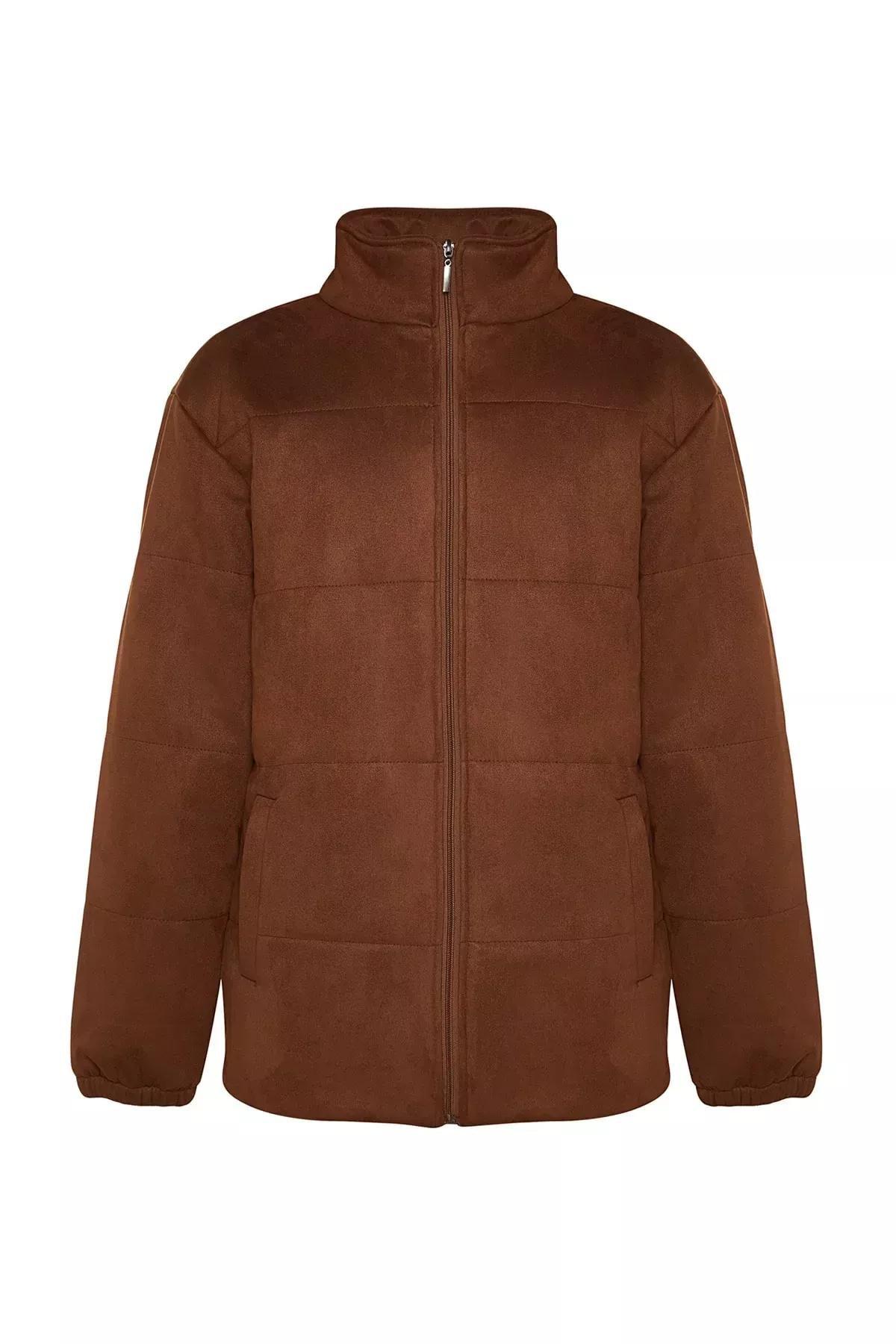 Brown Basic Jacket, , large image number 10