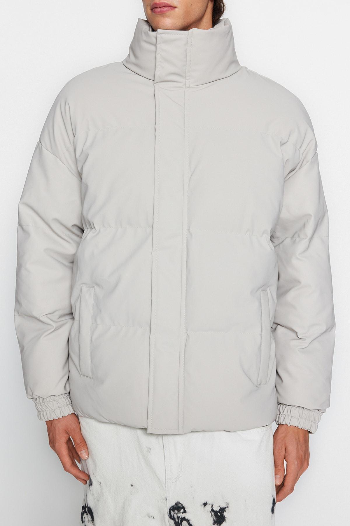 Grey Puffer Jacket, , large image number 2