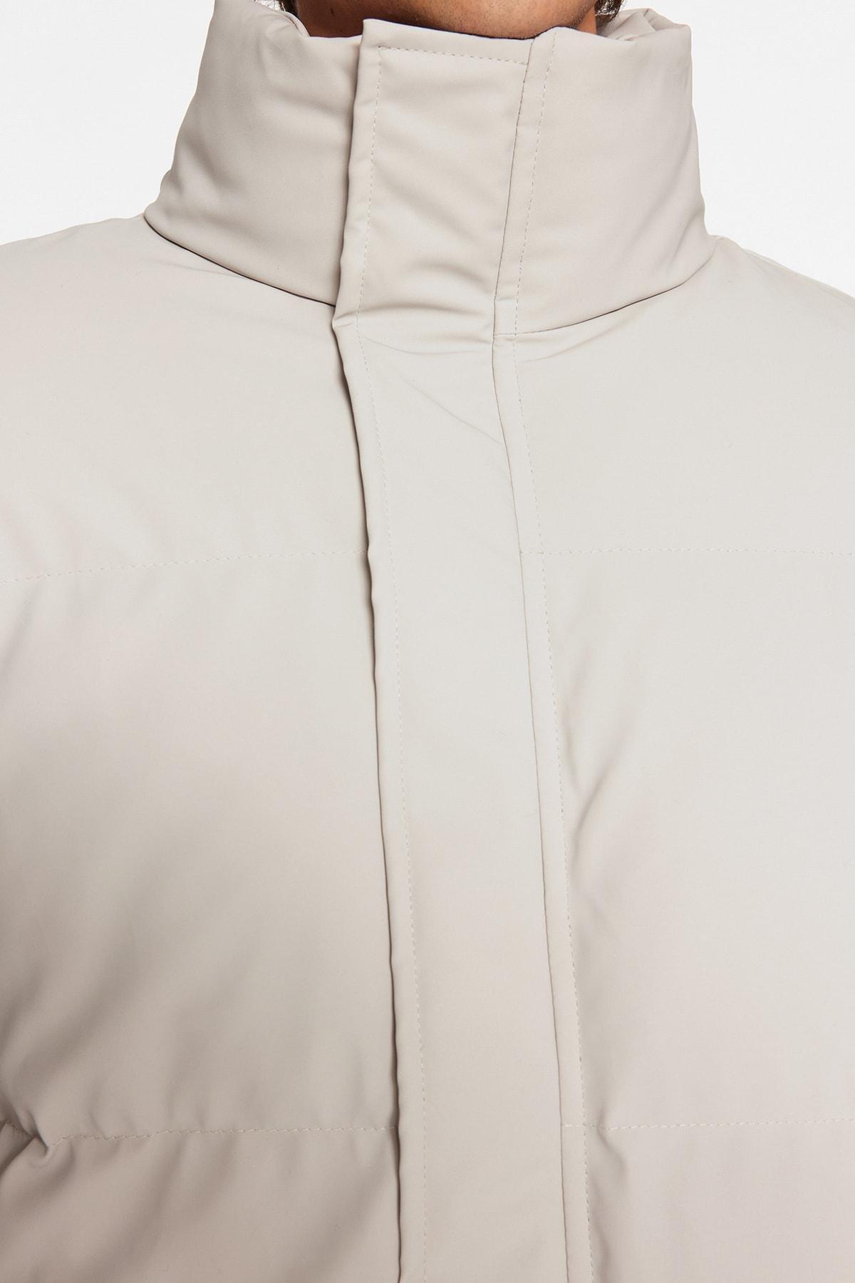 Grey Puffer Jacket, , large image number 3